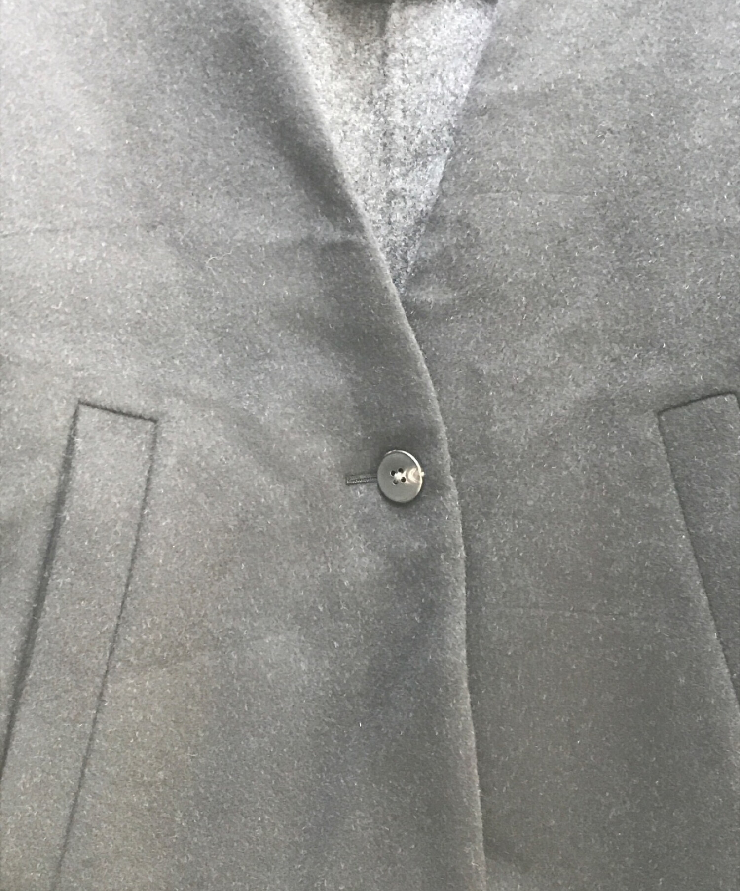 中古・古着通販】ENFOLD (エンフォルド) NO-COLLAR COAT ブラック 