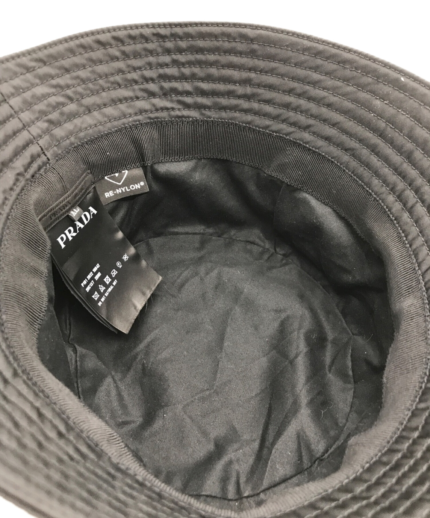 中古・古着通販】PRADA (プラダ) Re-Nylon バケットハット ブラック  