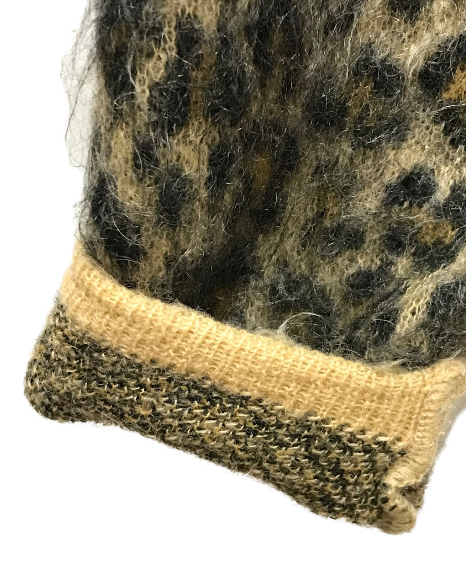 ステップアヘッド レオパード モヘア カーディガン STEP AHEAD