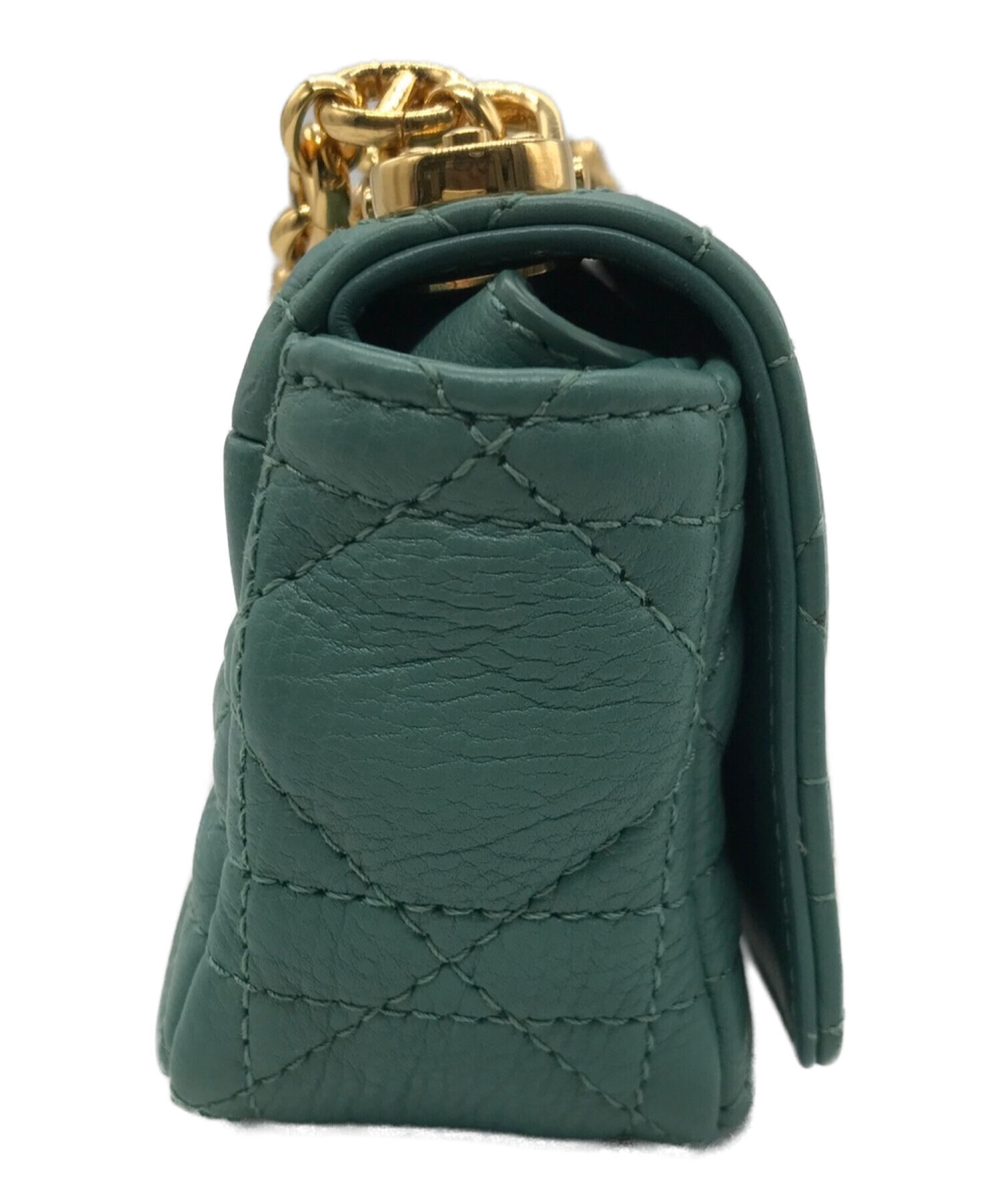 Christian Dior ロゴ柄ショルダーバッグ グリーン 中古・古着通販】Christian Dior (クリスチャン ディオール) カロ