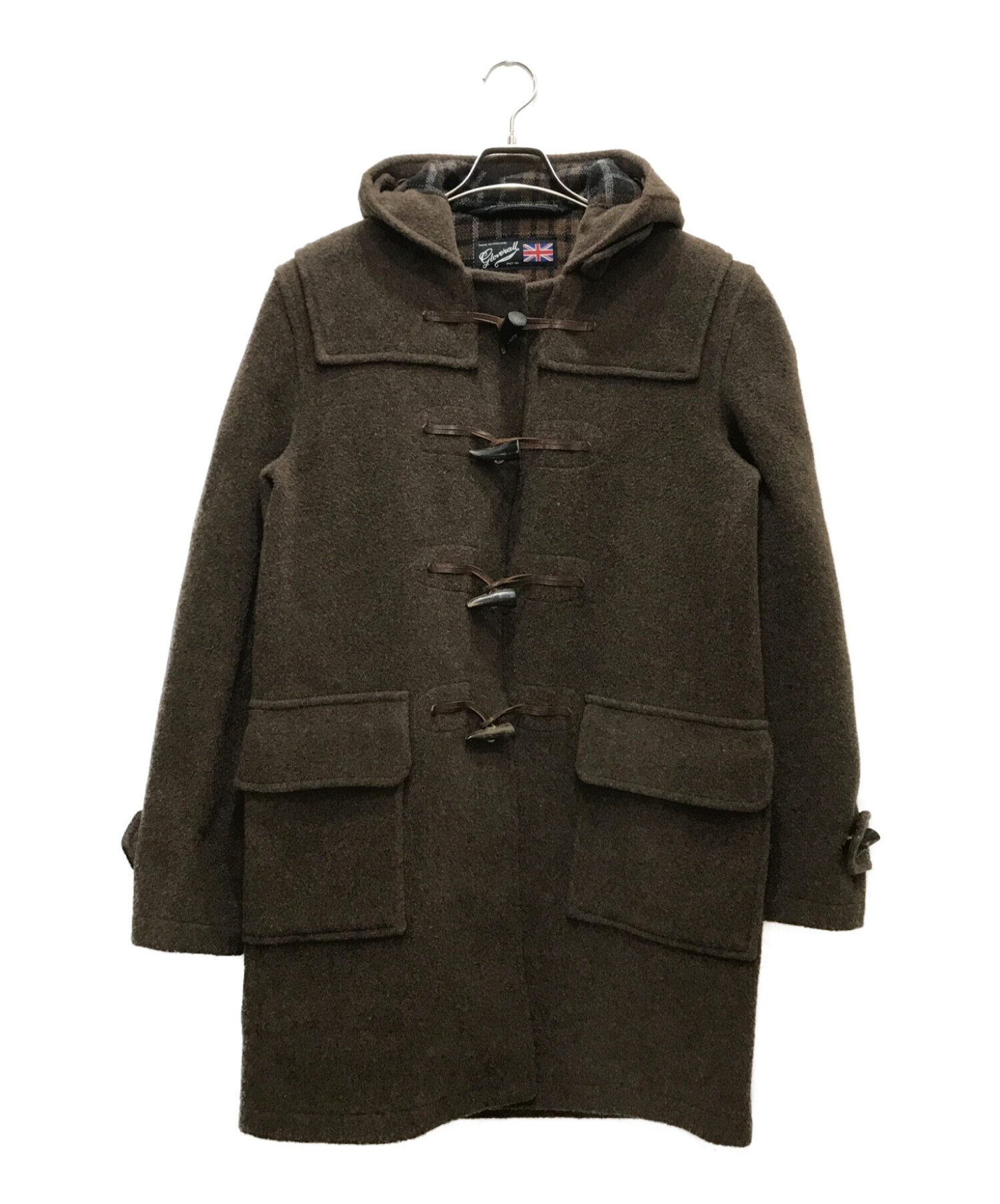 Gloverall ダッフルコート 38 ブラウンタータン 中古・古着通販】GLOVER ALL (グローバーオール) ミドルダッフルコート