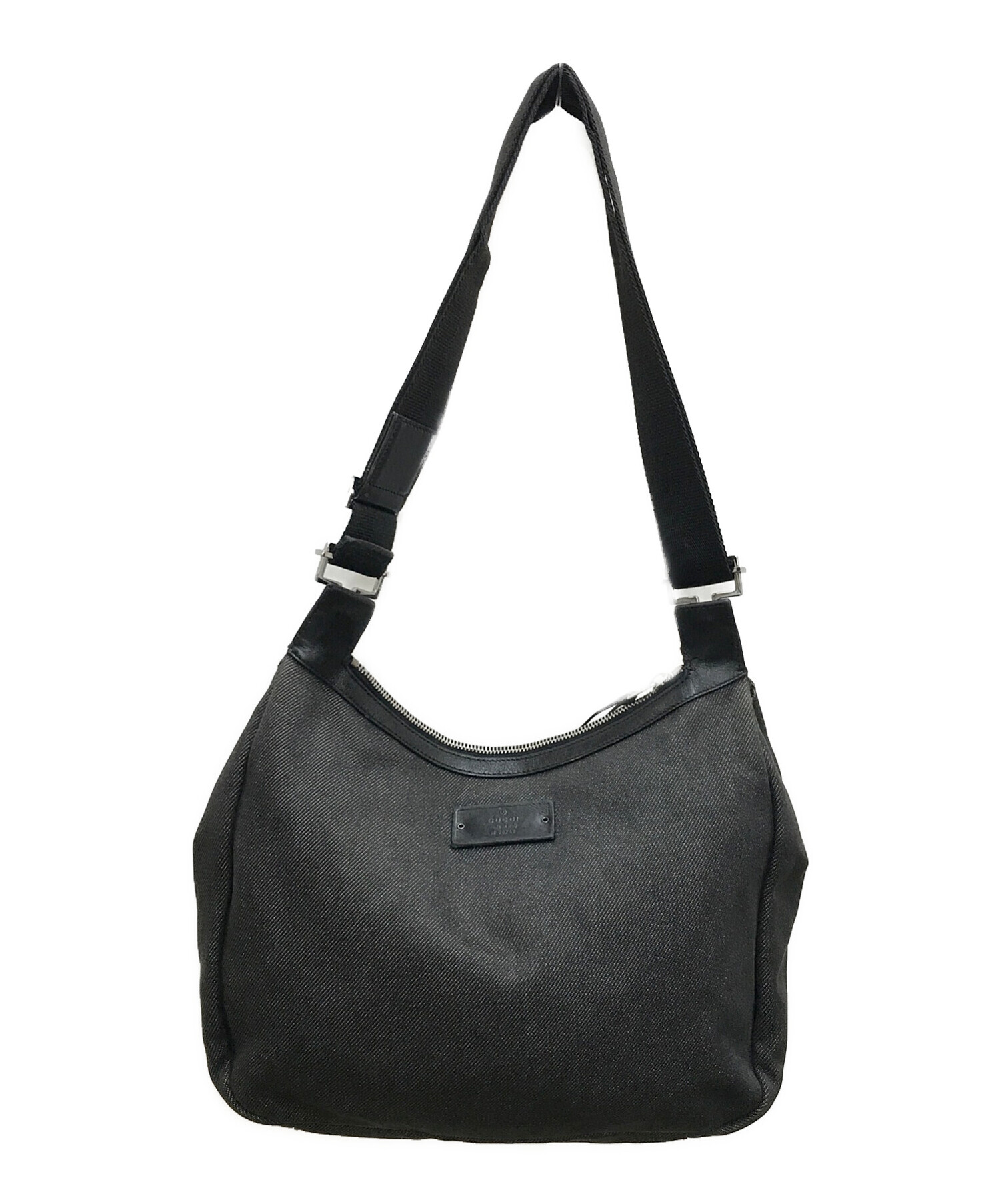 中古・古着通販】GUCCI (グッチ) デニムショルダーバッグ ブラック 