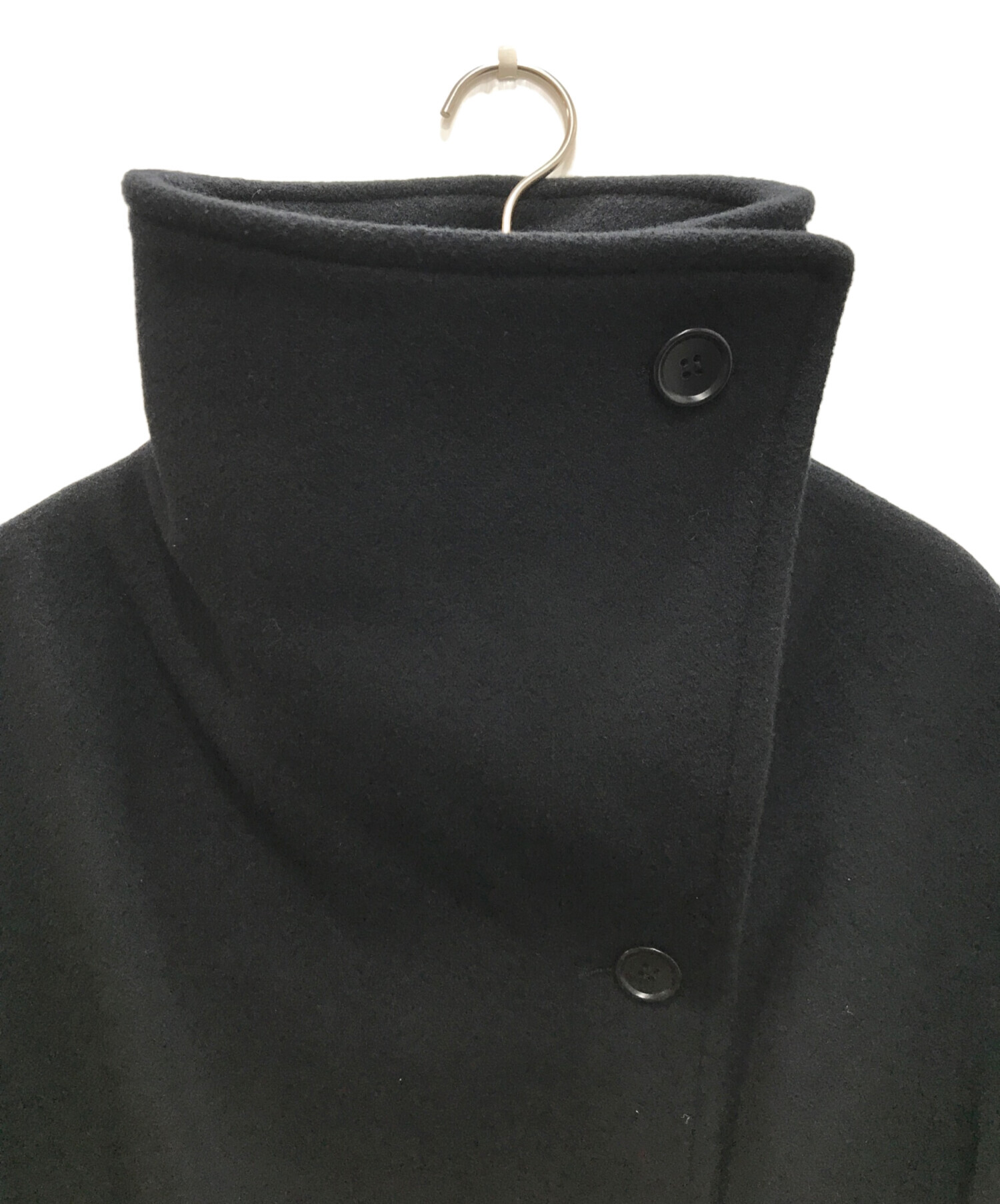 CLANE UP NECK OVER DOUBLE COAT ブラック 11月22日（火）発売の”UPNECK OVER CT”を松本恵奈とPRESS梅本がカラー