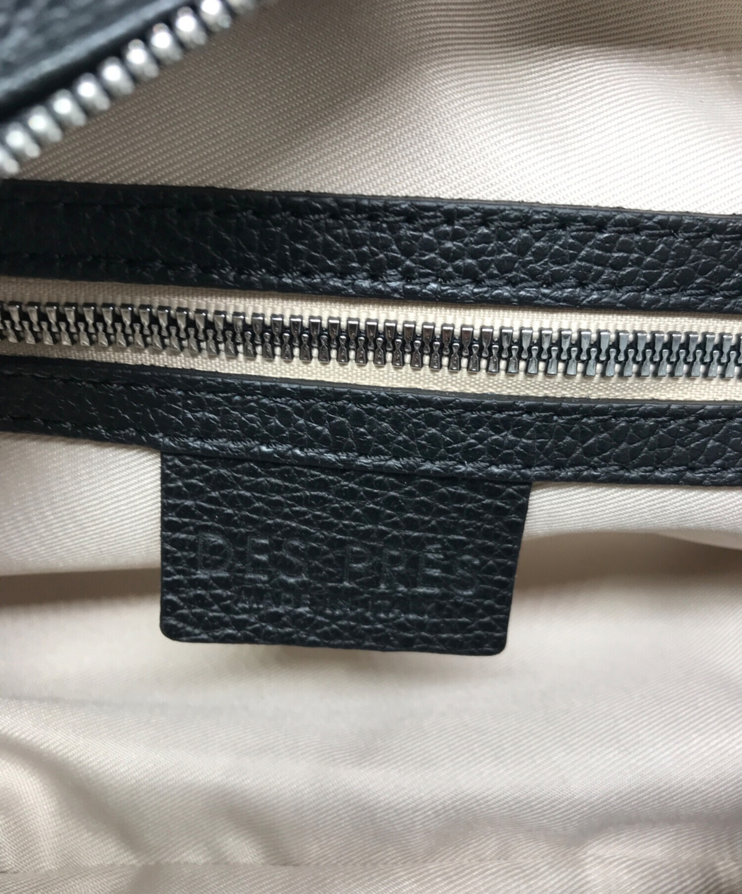 中古・古着通販】DES PRES (デ プレ) レザーハンドバッグ ブラック 