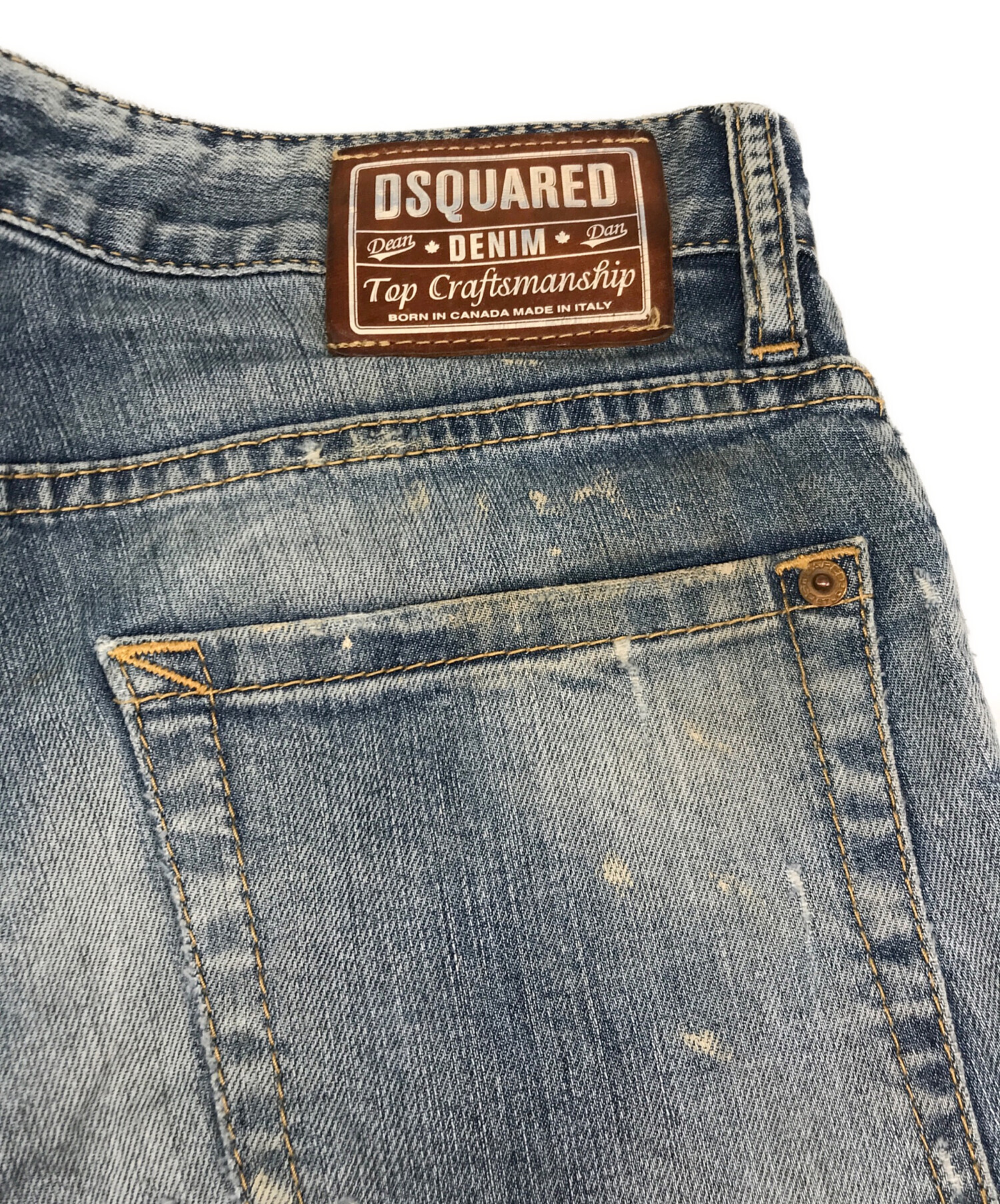 中古・古着通販】DSQUARED2 (ディースクエアード) ダメージリペア加工 