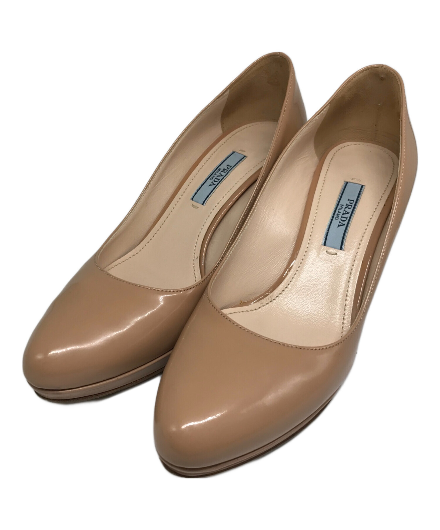 PRADAベージュパンプス size36 美品PRADA プラダ バックル付 パンプス