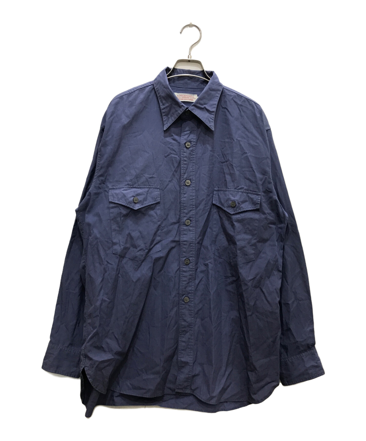 【未使用】NICENESS ナイスネス 半袖シャツ アンドリュー ブラック L 未使用】NICENESS ナイスネス 半袖シャツ アンドリュー ブラック L