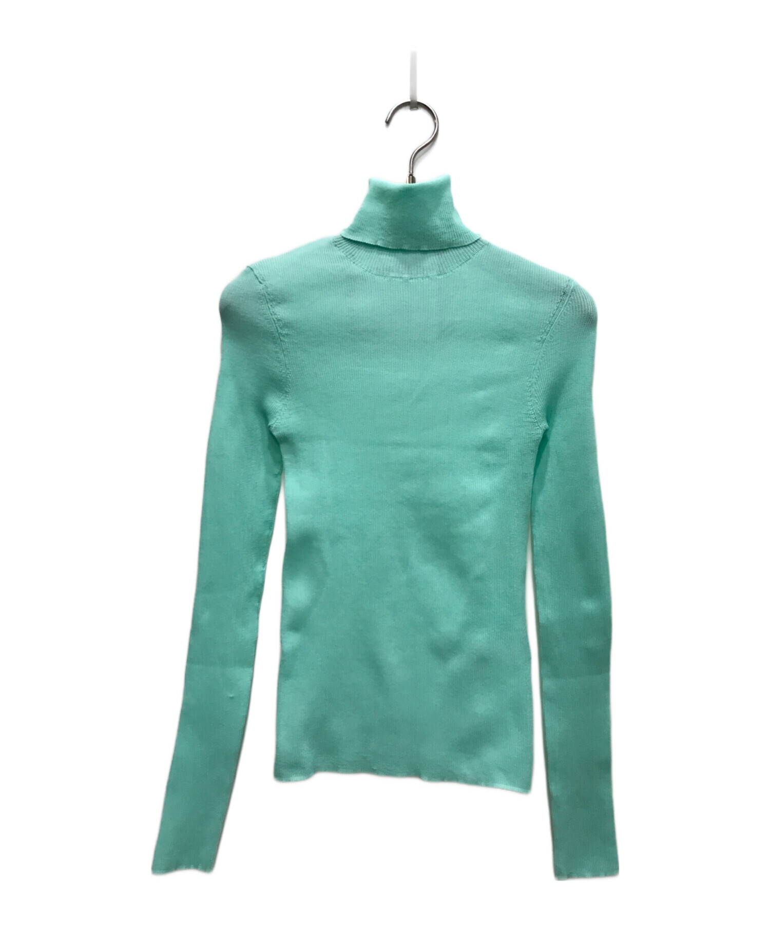 ENFOLD エンフォルド HIGH-NECK PULLOVER ブルー リブ