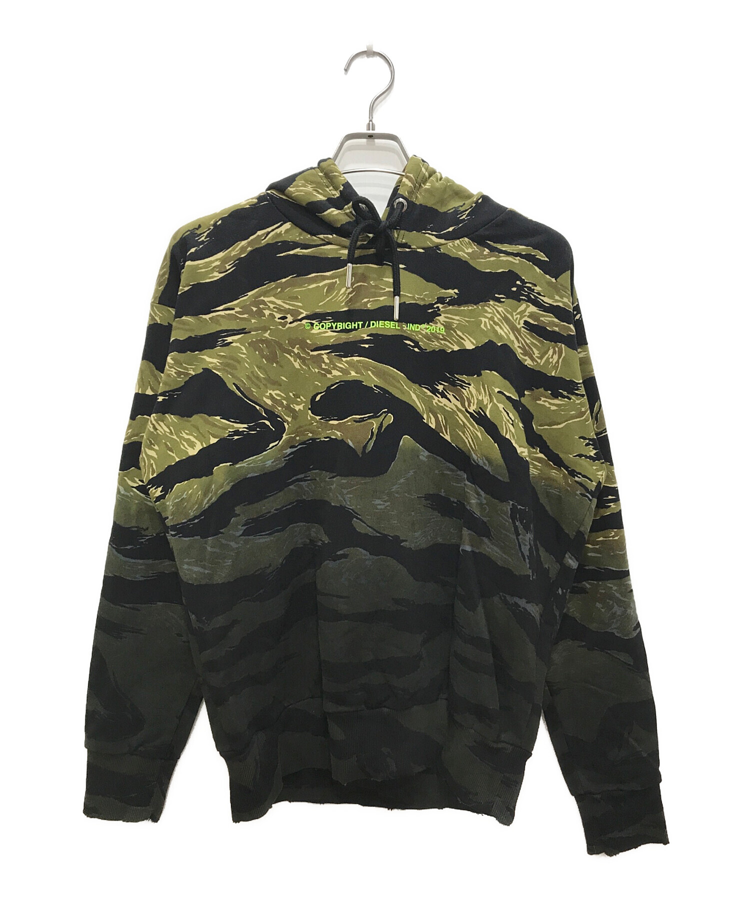 DIESEL ディーゼル　タイガーカモ　グラデーションパーカー 中古・古着通販】DIESEL (ディーゼル) タイガーカモ グラデーション
