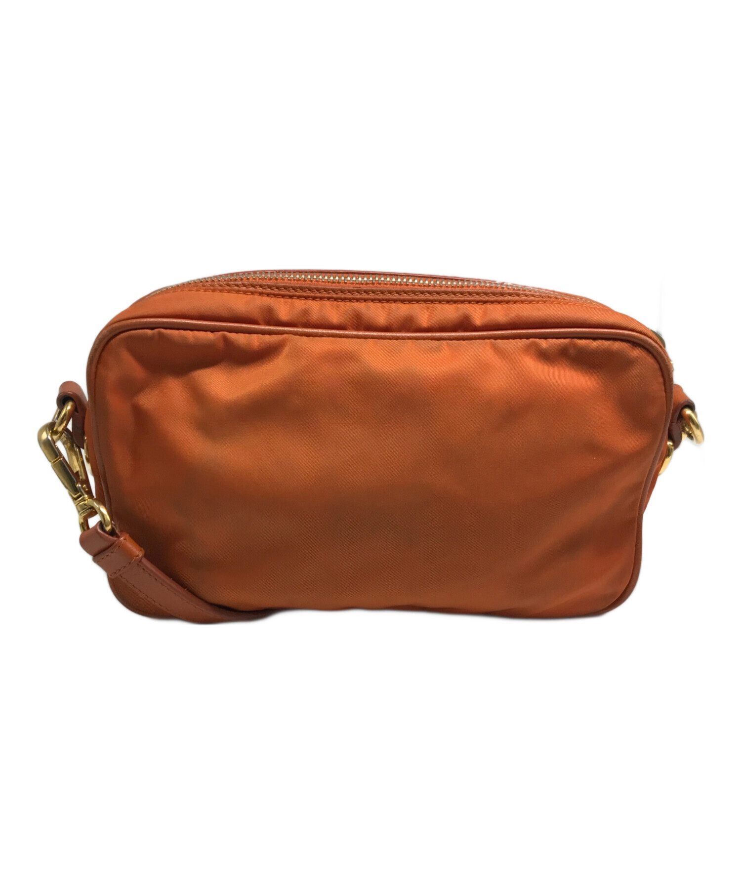 中古・古着通販】PRADA (プラダ) ナイロンショルダーバッグ オレンジ