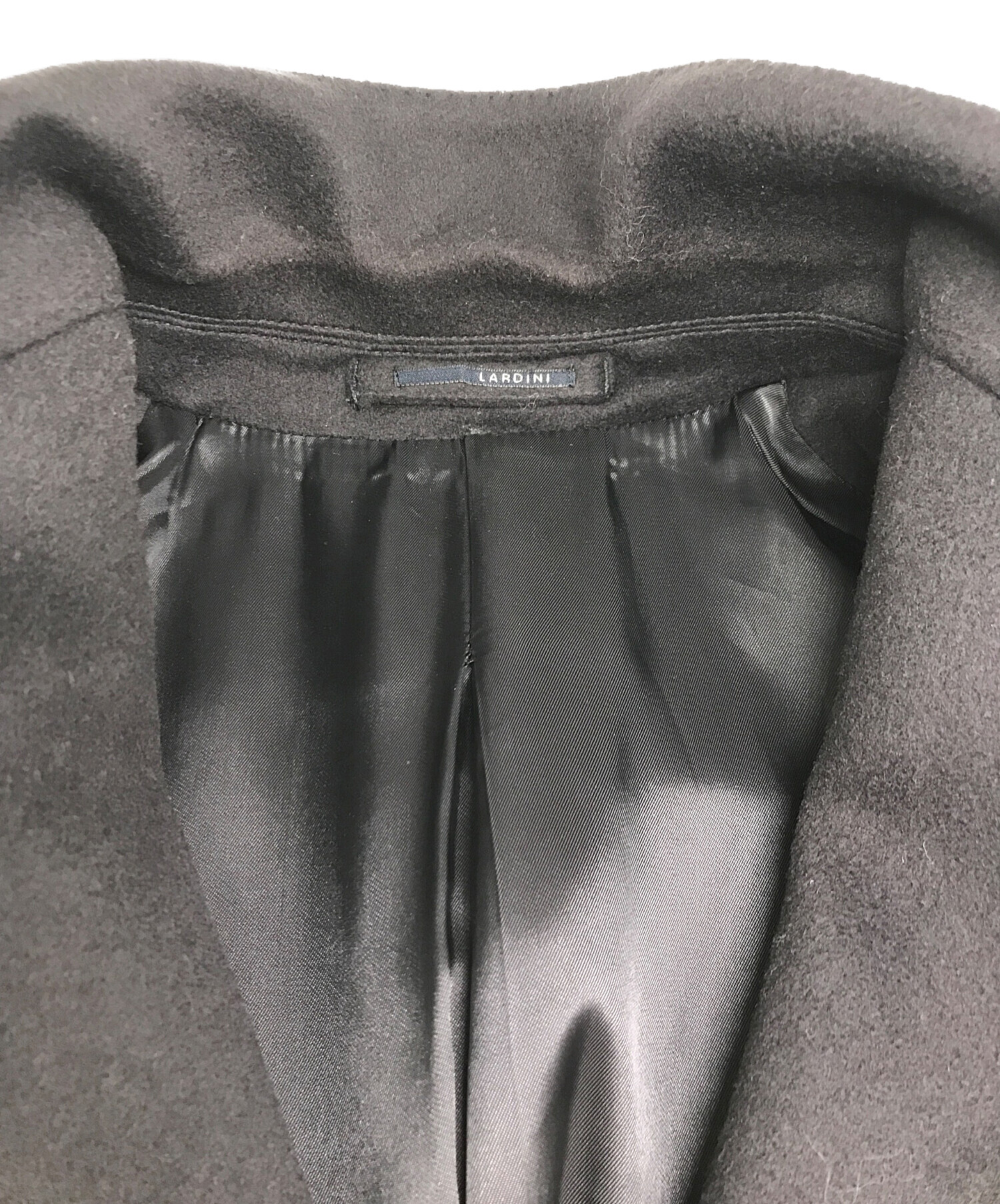 <良品>LARDINI ネイビー ウール チェスターコート サイズ48相当 良品>LARDINI ネイビー ウール チェスターコート サイズ48相当