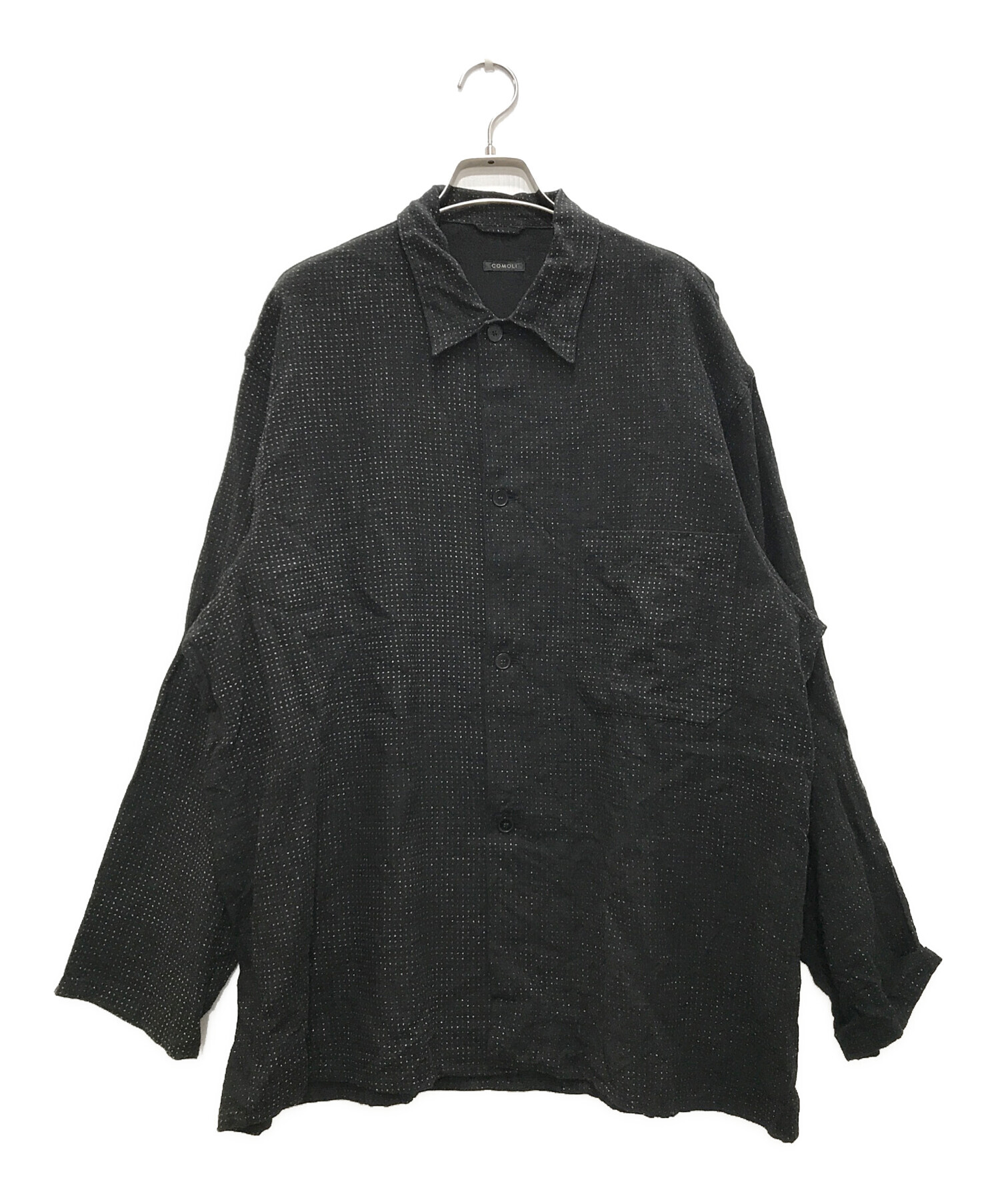 中古・古着通販】COMOLI (コモリ) リネンドットシャツジャケット 中古・古着通販】COMOLI (コモリ) リネンドットシャツジャケット