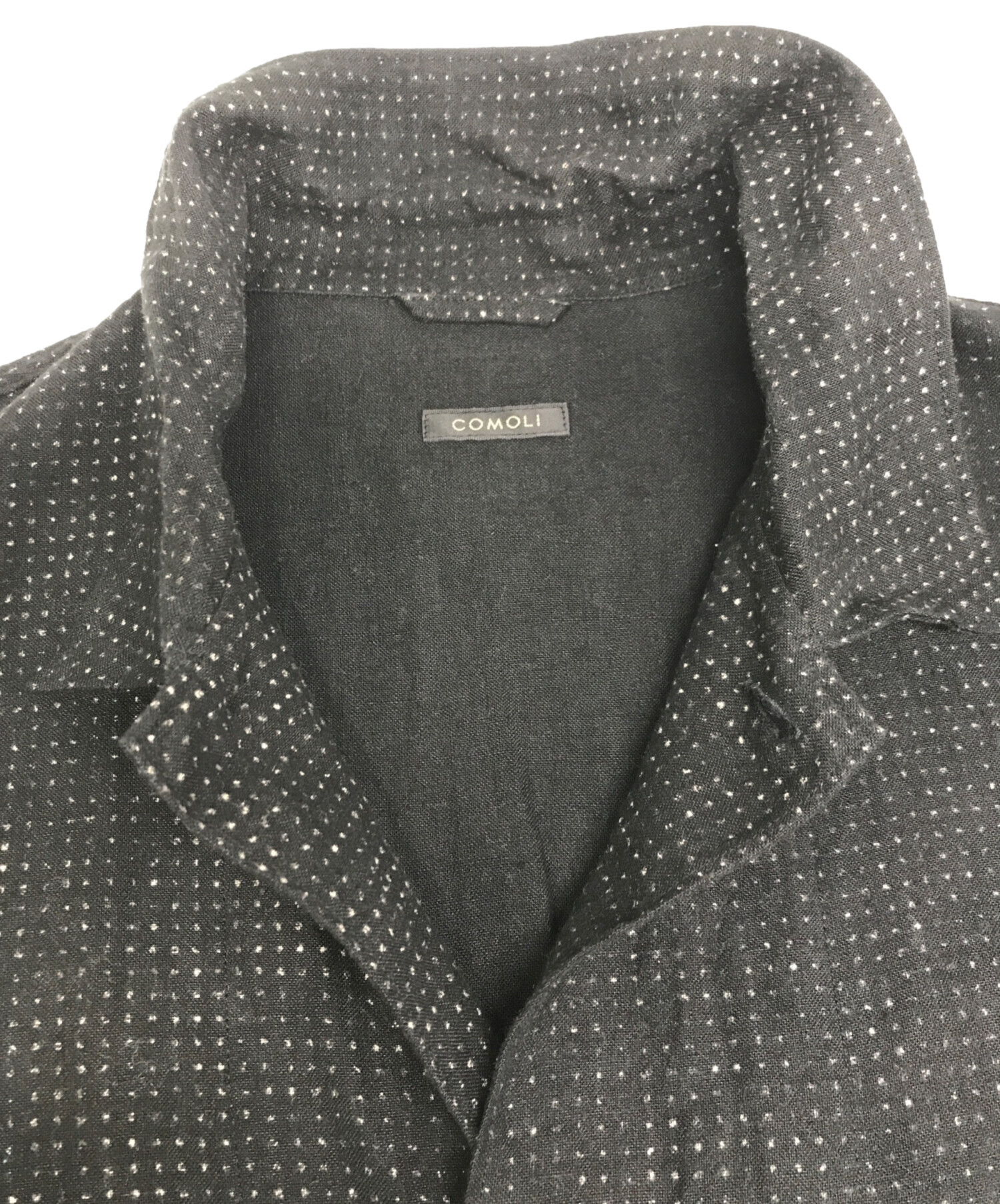 中古・古着通販】COMOLI (コモリ) リネンドットシャツジャケット 中古・古着通販】COMOLI (コモリ) リネンドットシャツジャケット