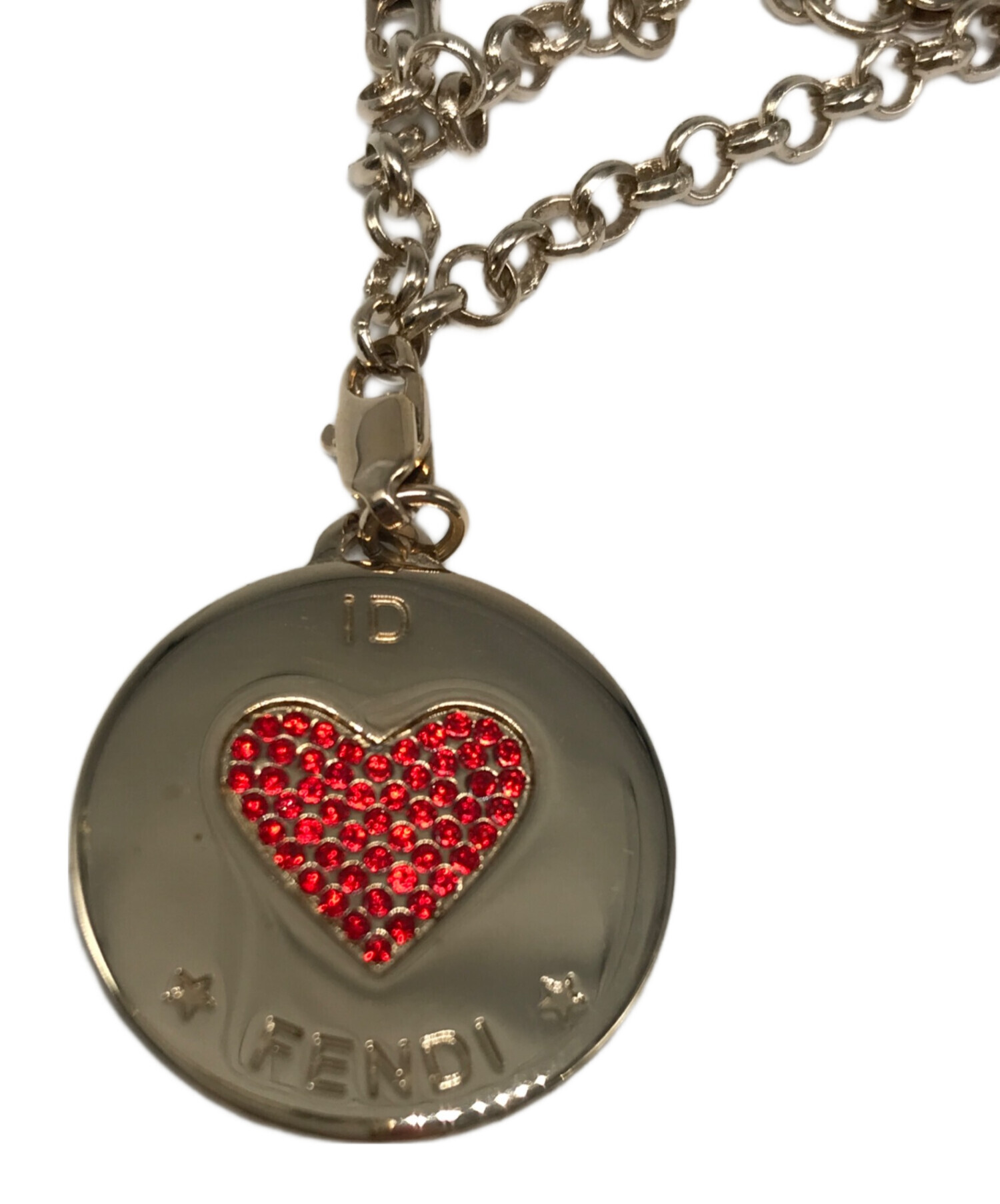 中古・古着通販】FENDI (フェンディ) FF・ハートチャームチェーン