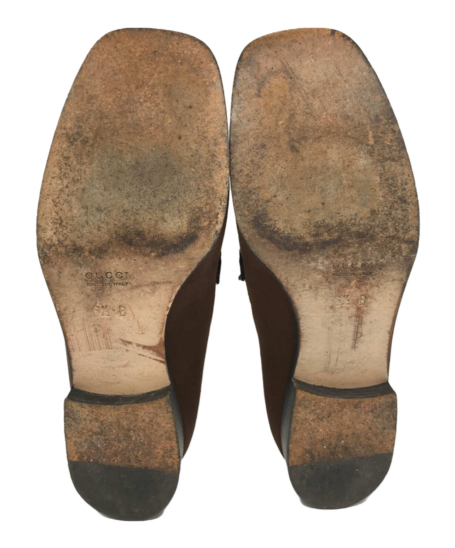 中古・古着通販】GUCCI (グッチ) ホースビットサテンローファー