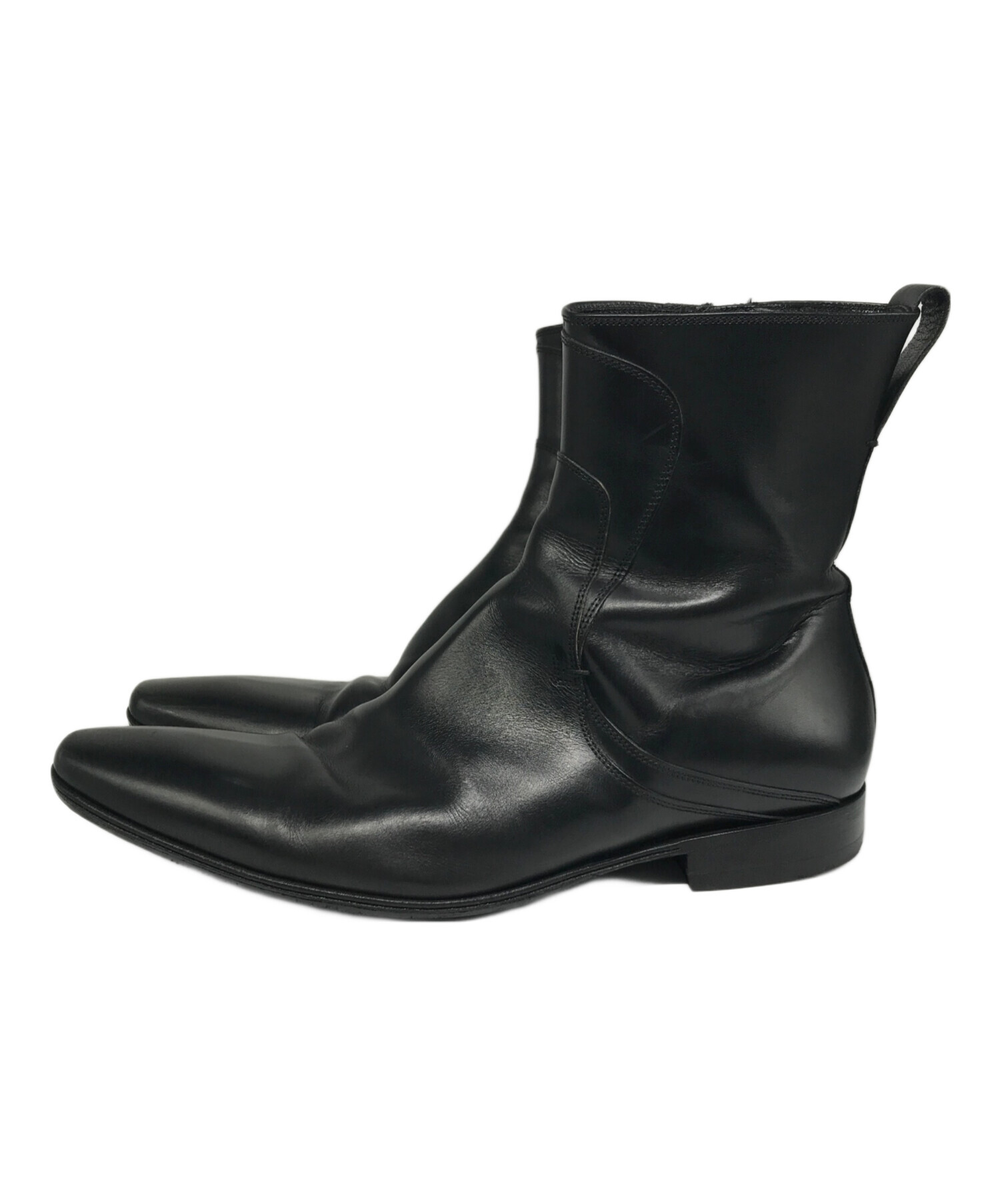 Dior ディオール メンズ サイドジップ ブーツ サイドゴア ジッパー 中古・古着通販】Dior (ディオール) サイドジップブーツ ブラック