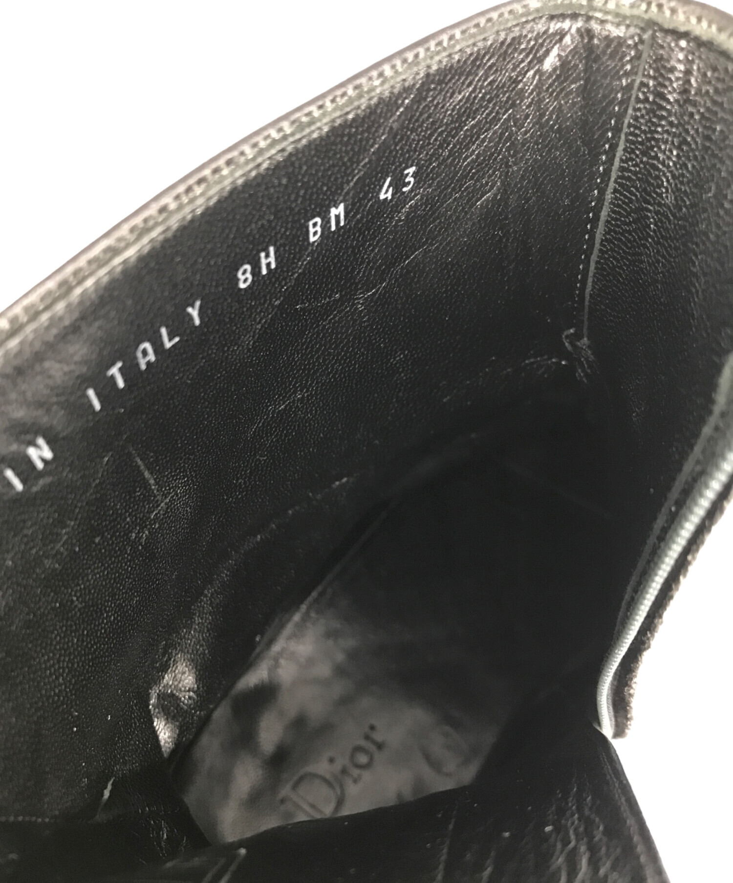 Dior ディオール メンズ サイドジップ ブーツ サイドゴア ジッパー 中古・古着通販】Dior (ディオール) サイドジップブーツ ブラック