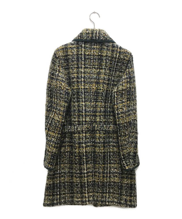 中古・古着通販】PRADA (プラダ) ツイードコート グリーン×イエロー 
