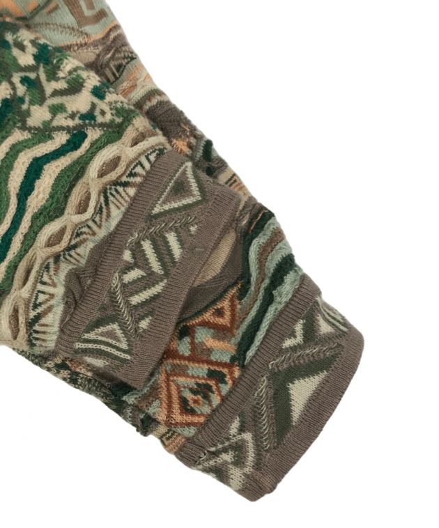 CARLO O 3Dニット クージー風　ベージュ・グレー系　R 中古・古着通販】Coogi (クージー) 3Dニット ベージュ サイズ:XS