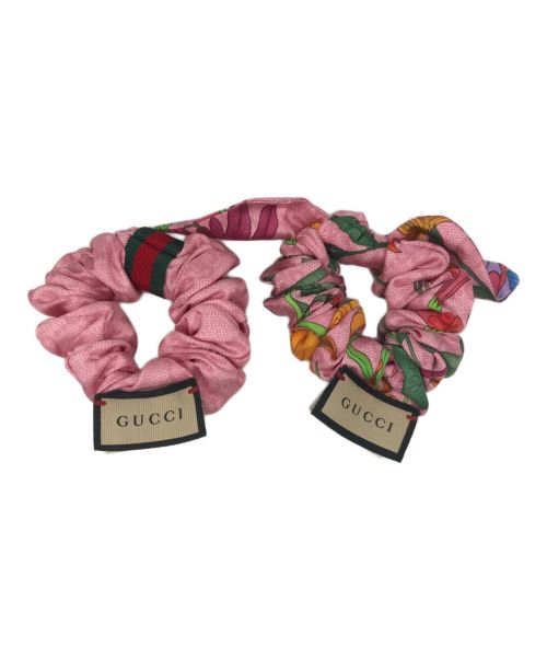 中古・古着通販】GUCCI (グッチ) シルクシュシュセット ピンク サイズ
