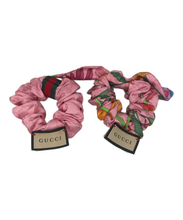 中古・古着通販】GUCCI (グッチ) シルクシュシュセット ピンク サイズ