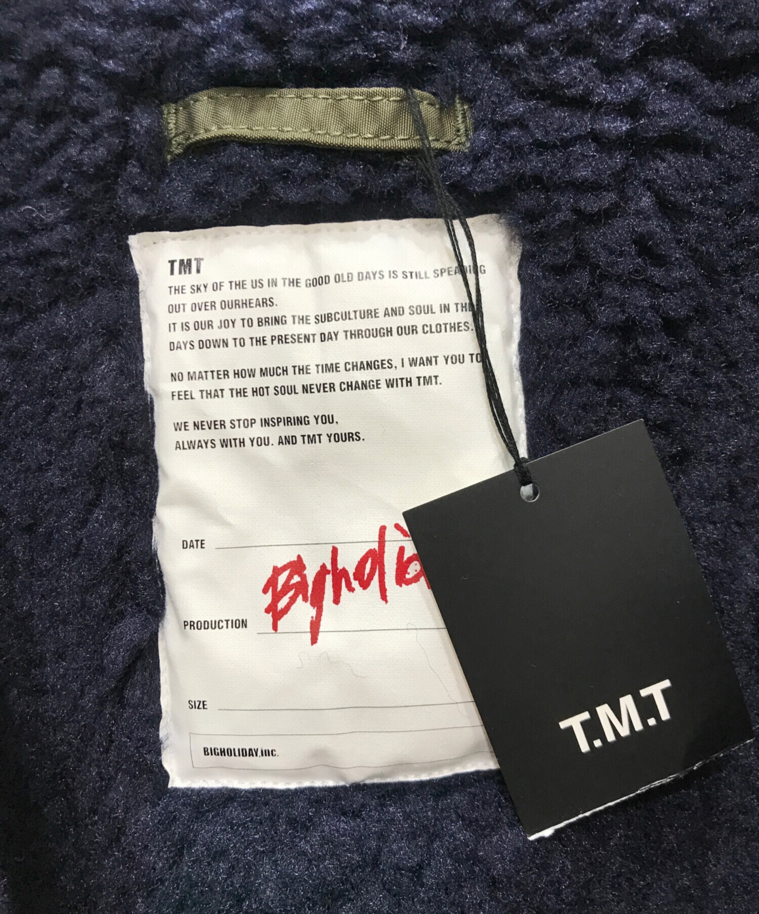 中古・古着通販】TMT (ティーエムティー) BIG LOGO NYLON BOA JACKET