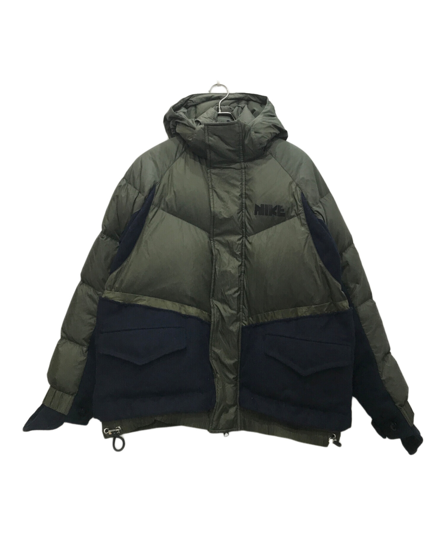 NIKE ナイロン　ジャケット　カーキ　斜めジップ　ライダース　sacai 中古・古着通販】NIKE×sacai (ナイキ×サカイ) NRG トレンチジャケット