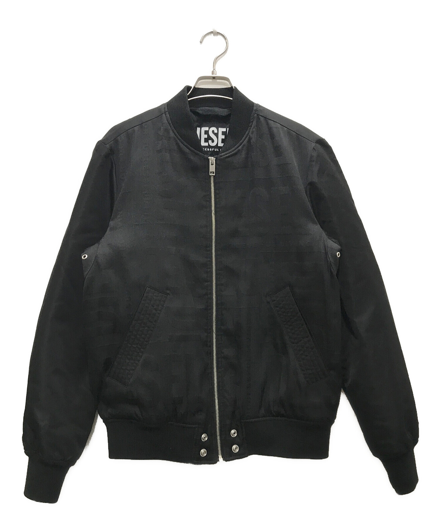 DIESEL ブラックフライトジャケット 中古・古着通販】DIESEL (ディーゼル) J-SCHMIDZ フライトジャケット