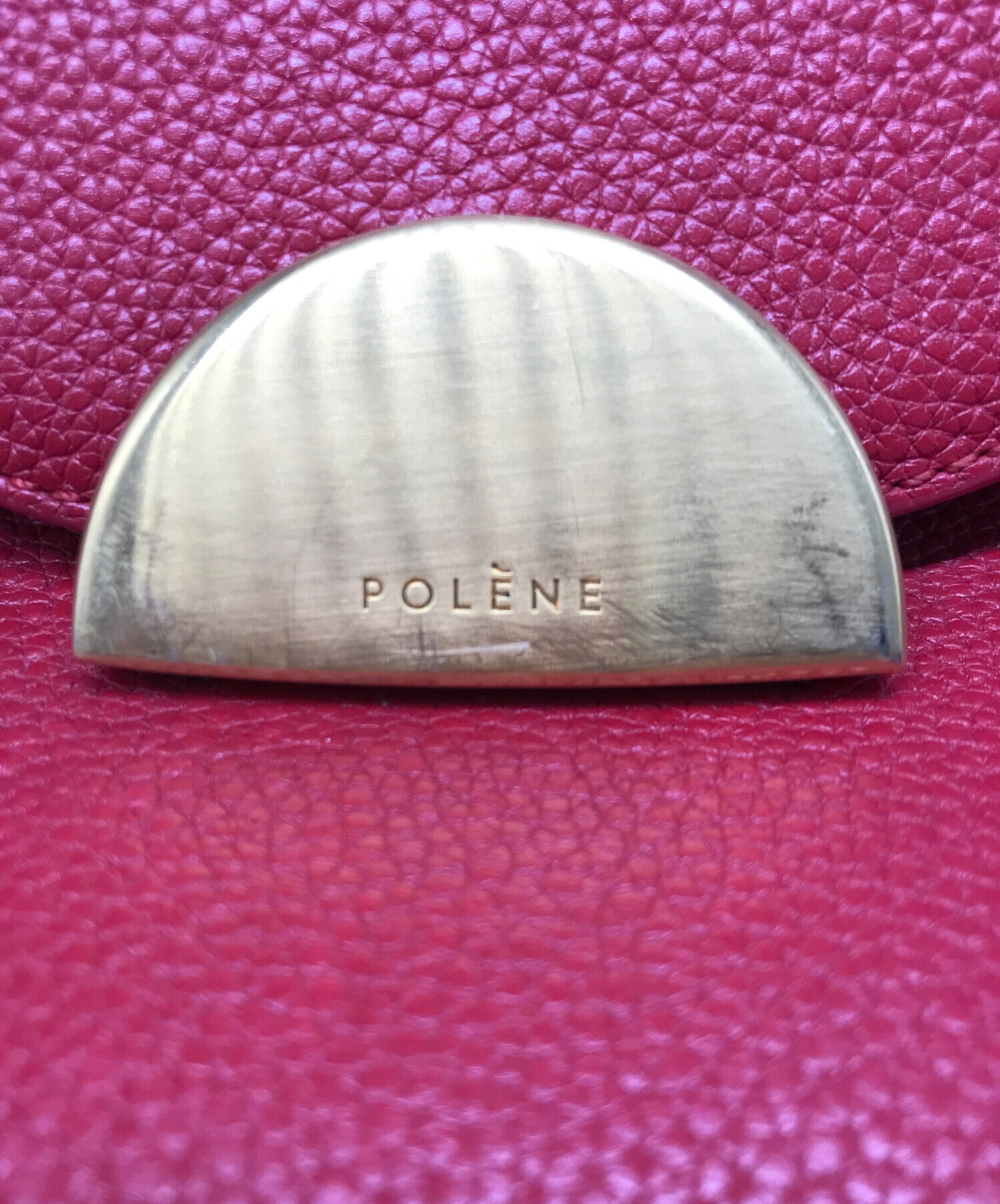 POLENE ポレーヌ ショルダーバッグ  ピンク 【古着】【中古】【送料無料】 中古・古着通販】POLENE (ポレーヌ) ショルダーバッグ ピンクベージュ