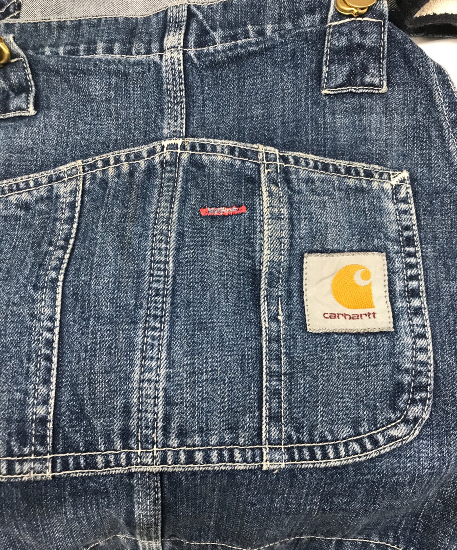美品！！【Carhartt カーハート】デニムオーバーオール ダブルニー y2k 中古・古着通販】CarHartt (カーハート) デニムオーバーオール