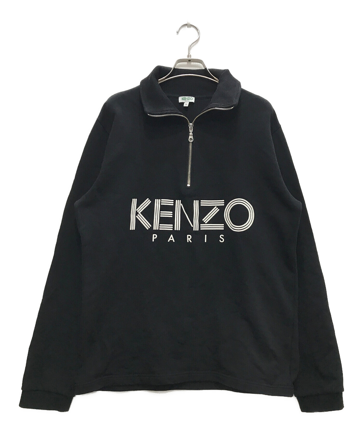 中古・古着通販】KENZO (ケンゾー) ハーフジップスウェット ブラック
