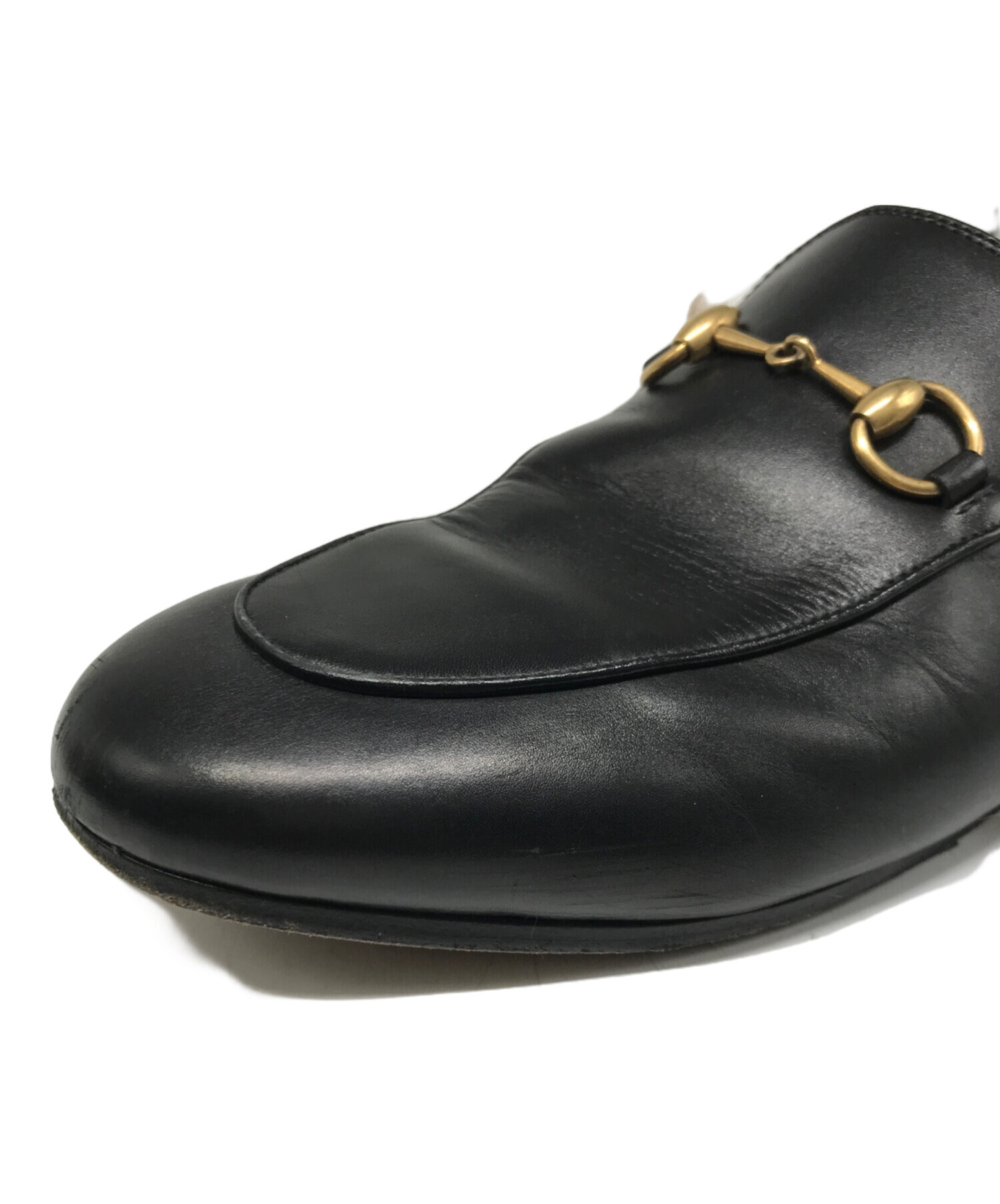 中古・古着通販】GUCCI (グッチ) ホースビットファーサンダル ブラウン