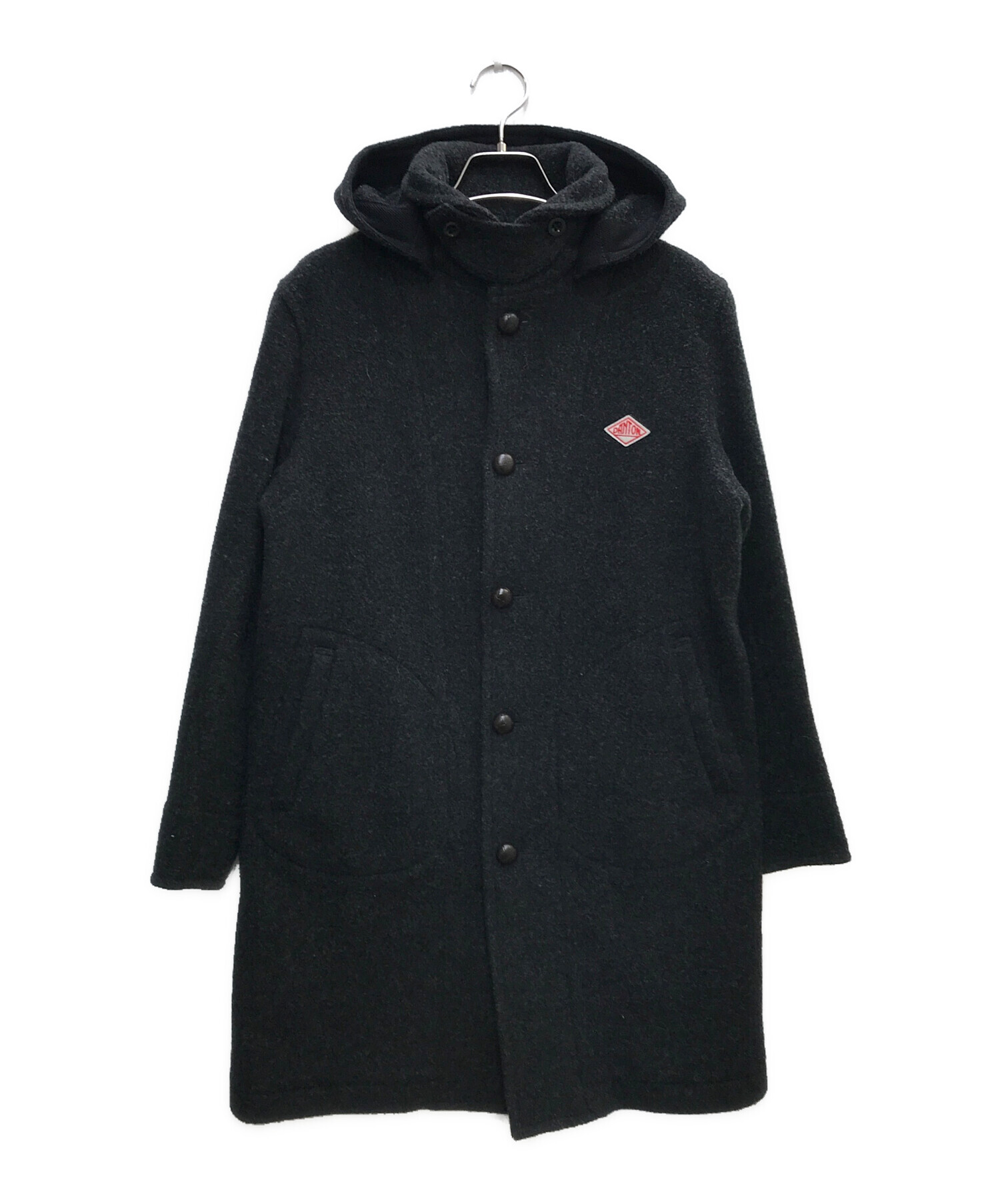 DANTON ウールモッサコート 42 ダントン ウールモッサ コート ブラック ダントン ウールモッサ