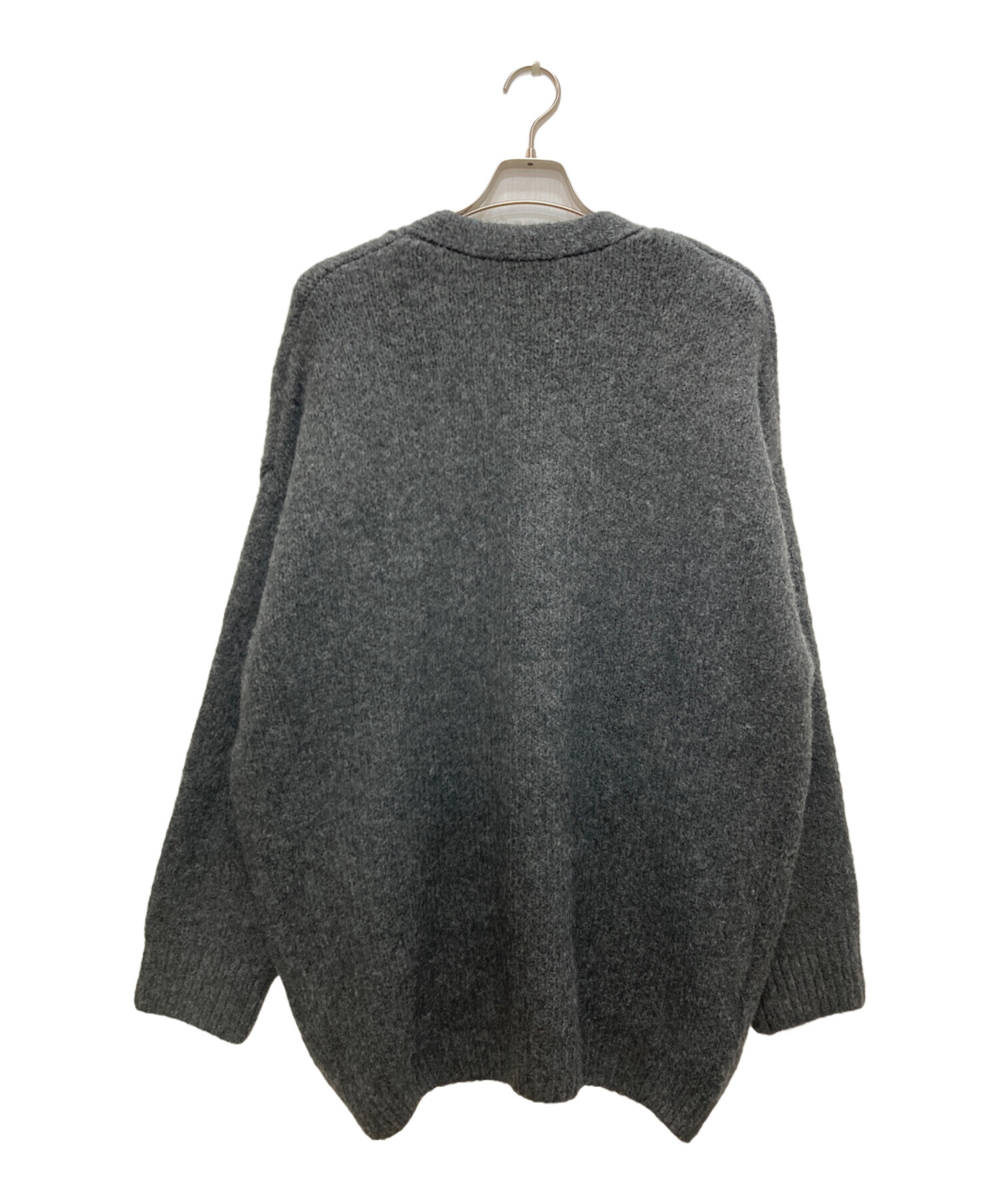 BALLAST ARK バラストアーク V N SHAGGY CARDIGAN シャギーカーディガン チャコールグレー サイズ free