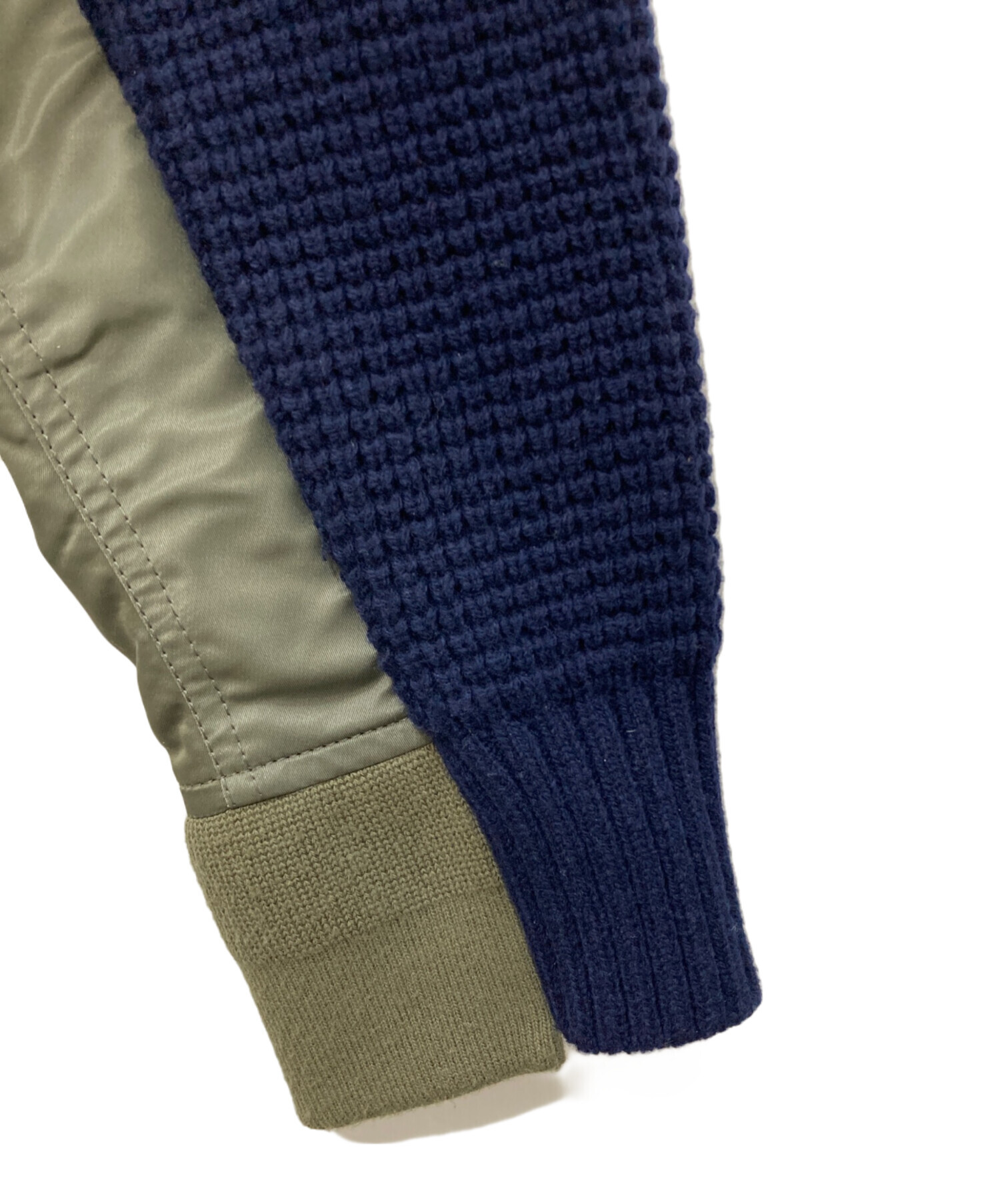 中古・古着通販】sacai (サカイ) NYLON TWILL KNIT BLOUSON/ナイロン