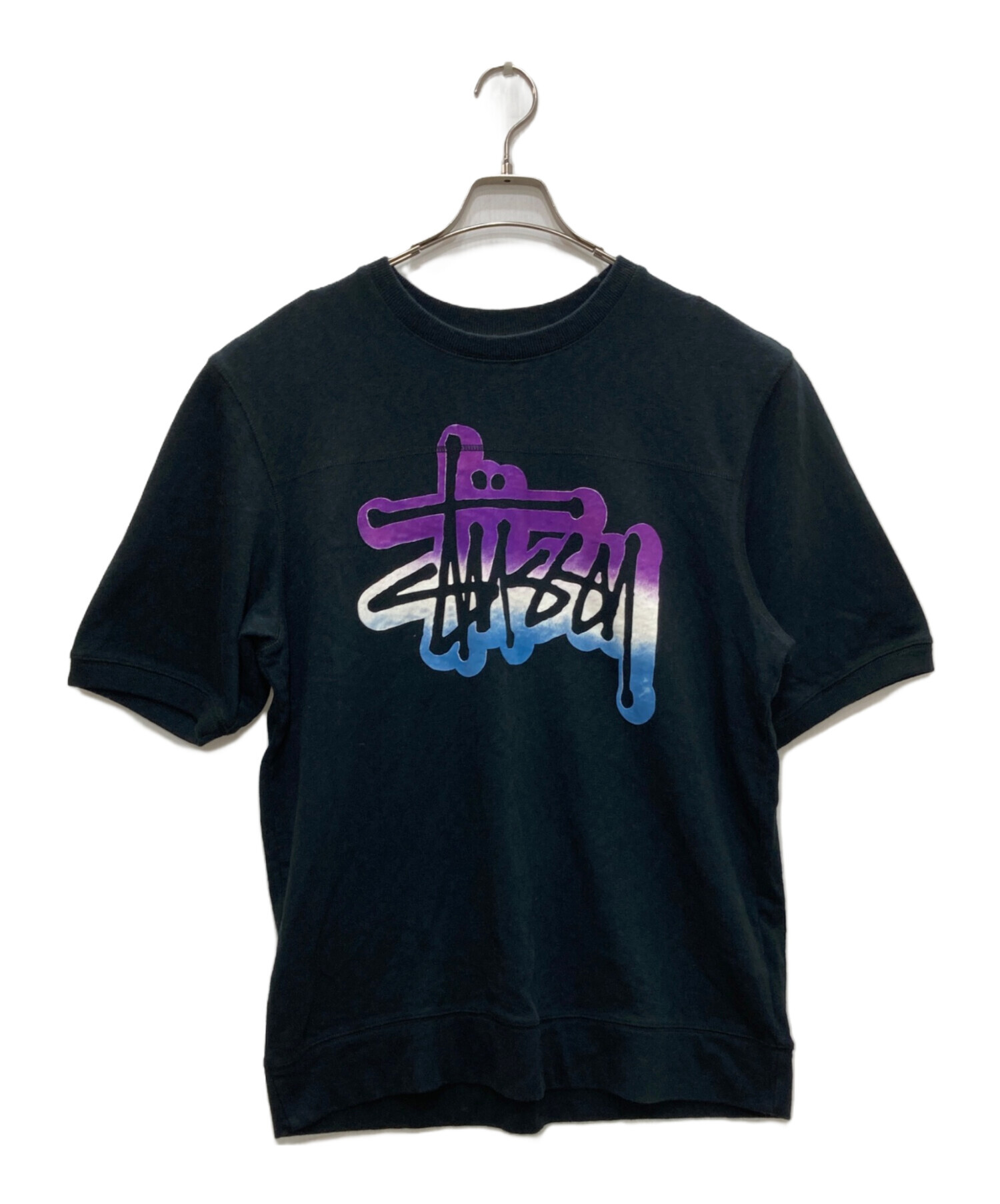 中古・古着通販】stussy (ステューシー) スウェット地Tシャツ ブラック 