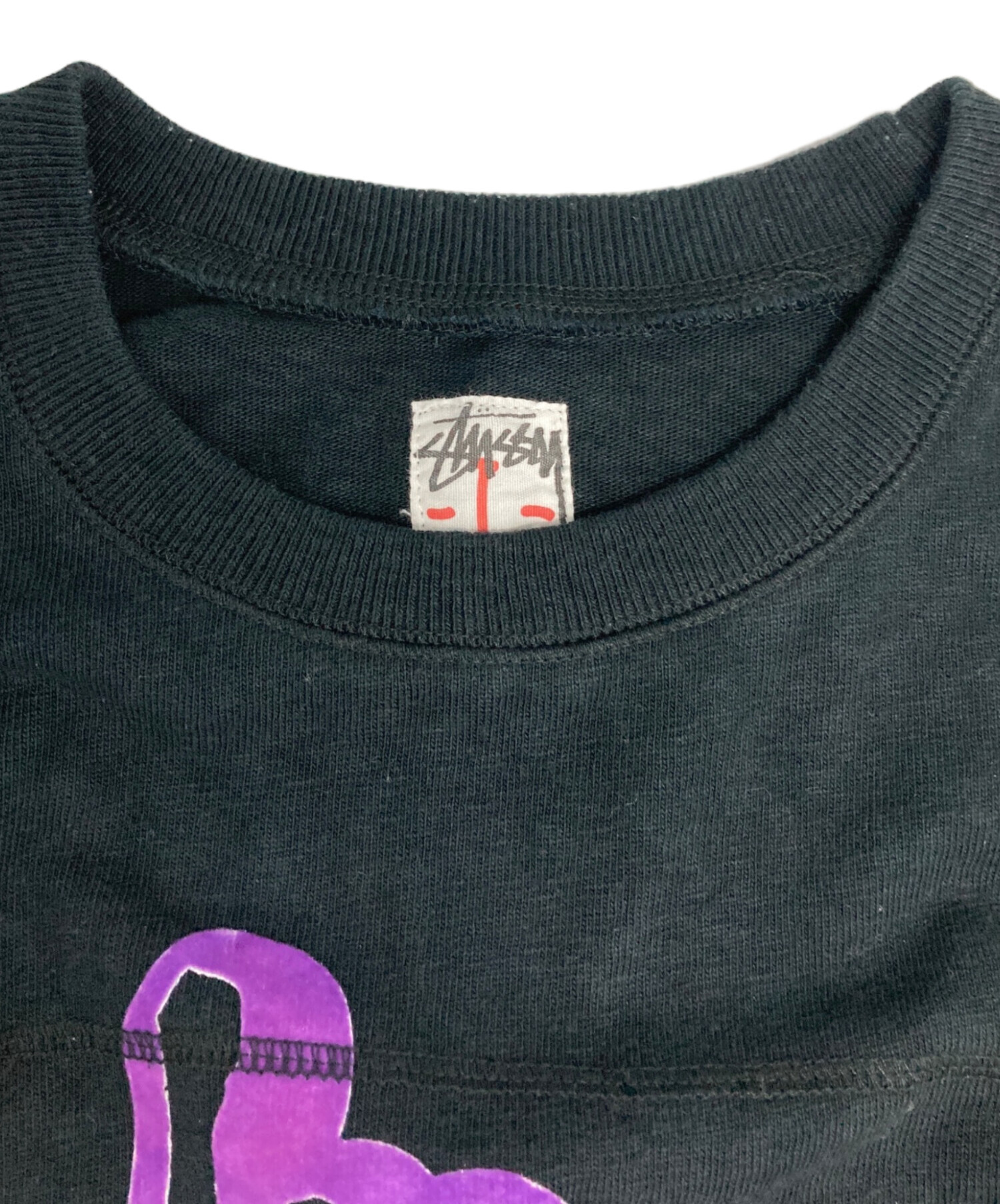 中古・古着通販】stussy (ステューシー) スウェット地Tシャツ ブラック 