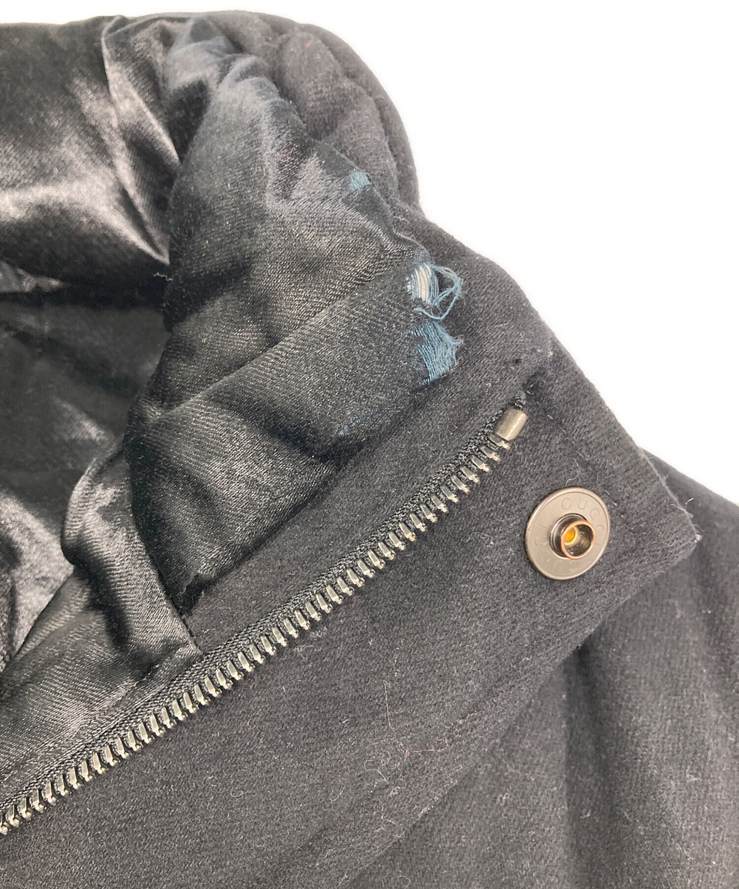 中古・古着通販】GUCCI (グッチ) グースダウンジャケット ブラック