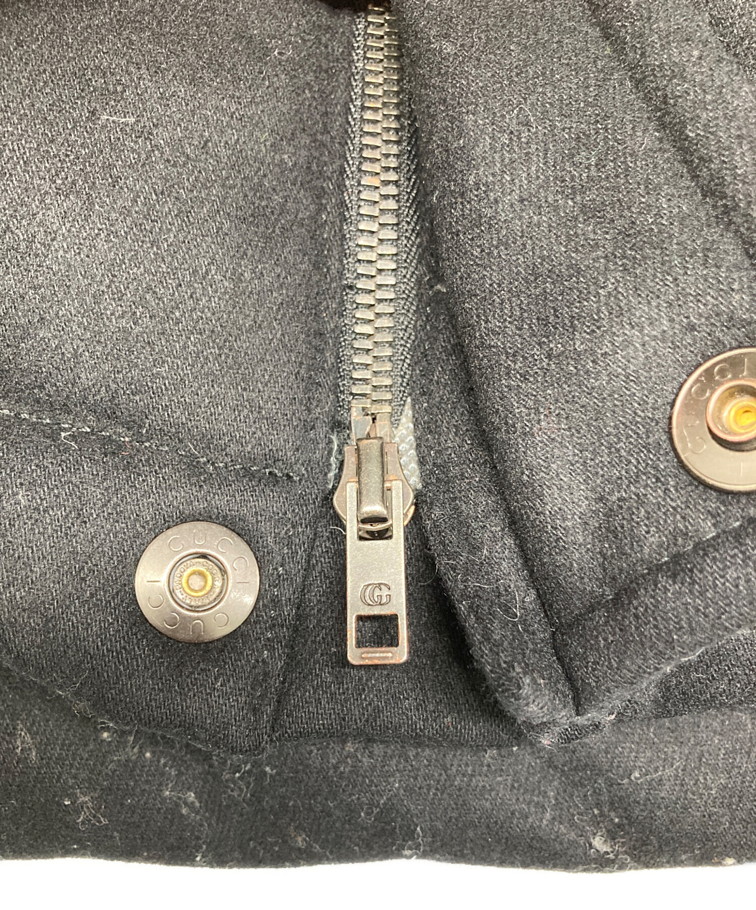 中古・古着通販】GUCCI (グッチ) グースダウンジャケット ブラック