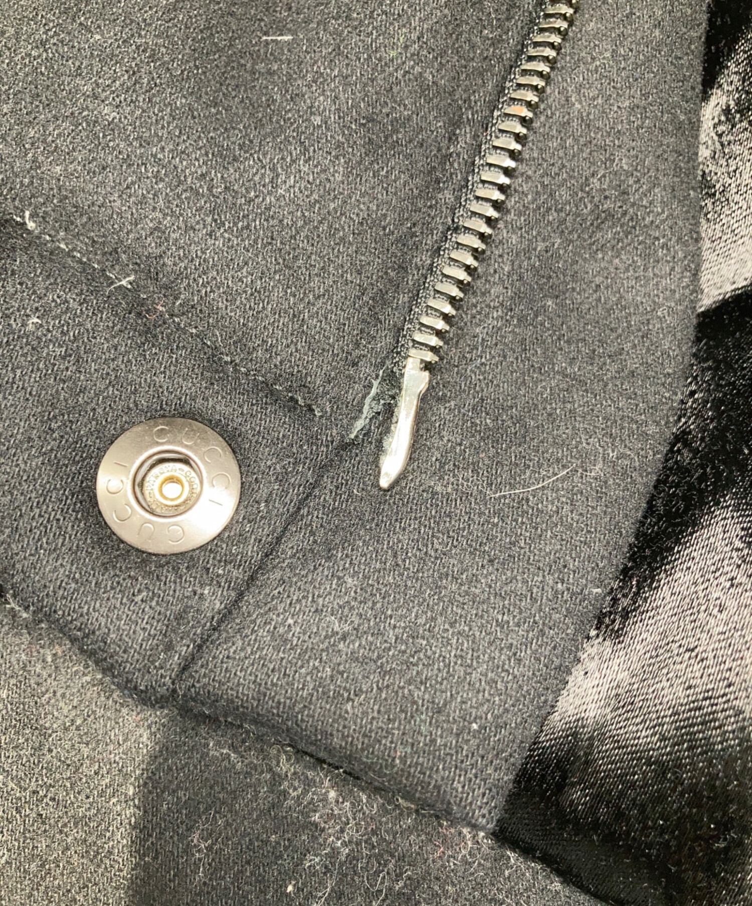 中古・古着通販】GUCCI (グッチ) グースダウンジャケット ブラック