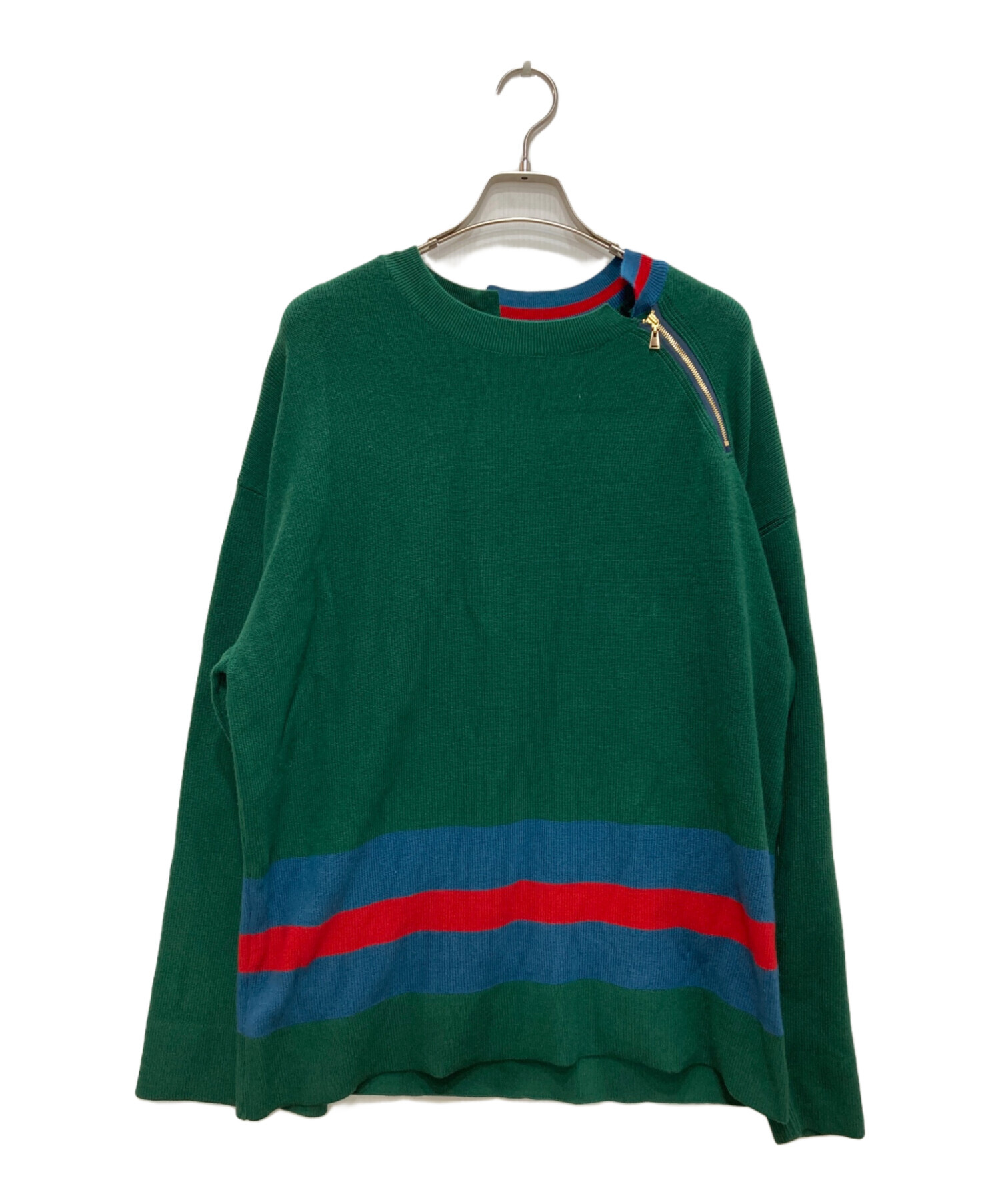 中古・古着通販】CULLNI (クルニ) Neck Zip Line Knit/ネック ジップ