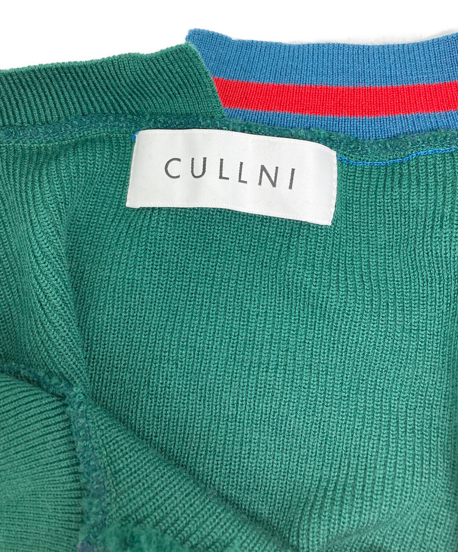 中古・古着通販】CULLNI (クルニ) Neck Zip Line Knit/ネック ジップ 