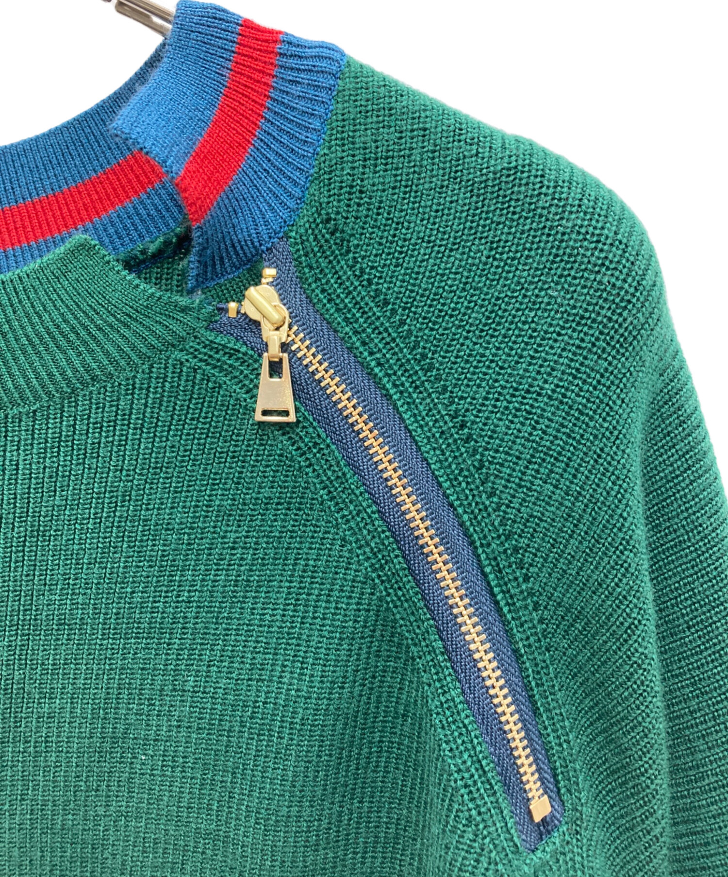 中古・古着通販】CULLNI (クルニ) Neck Zip Line Knit/ネック ジップ 