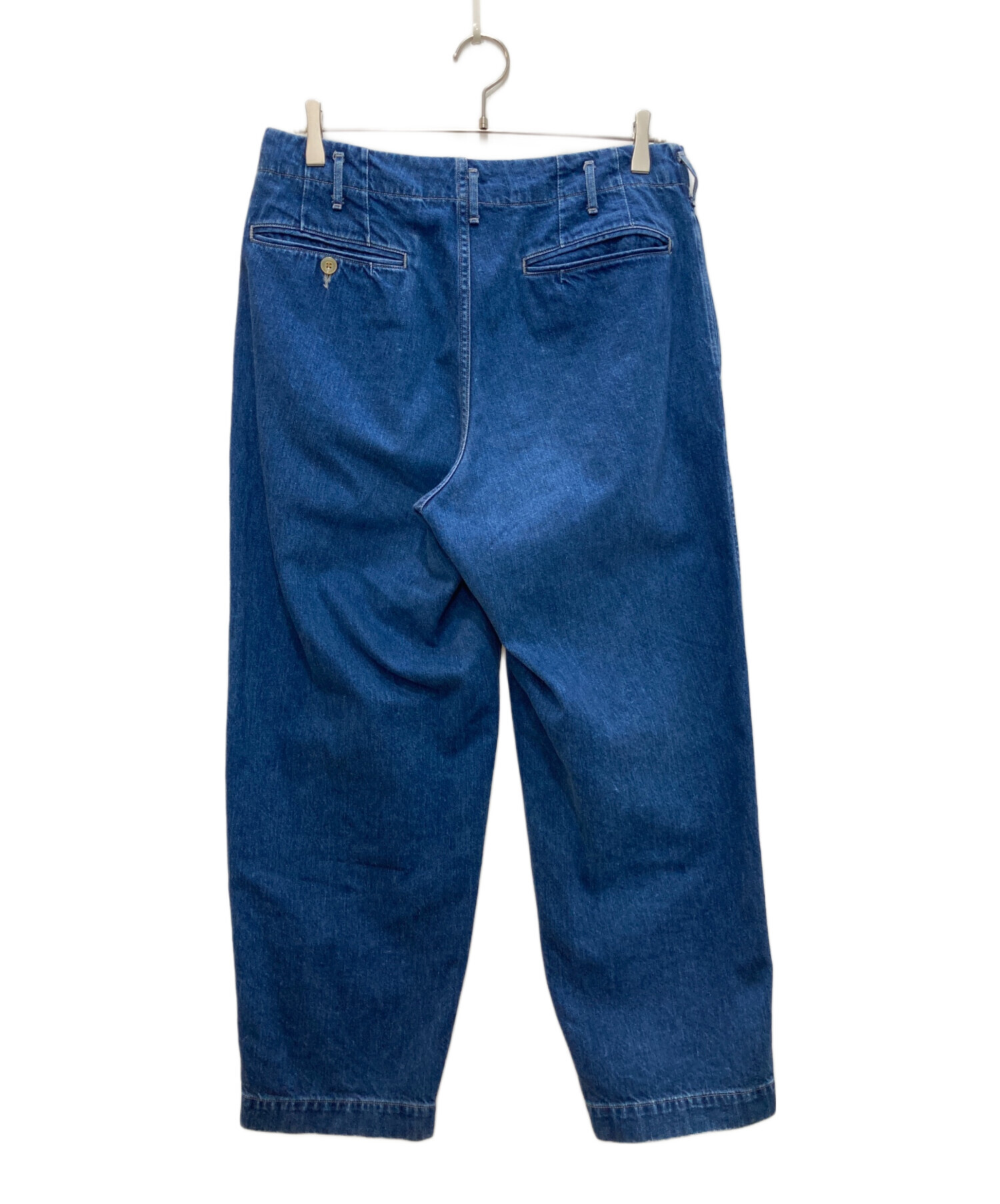 中古・古着通販】unfil (アンフィル) Cotton Denim 2 Tuck Trousers 