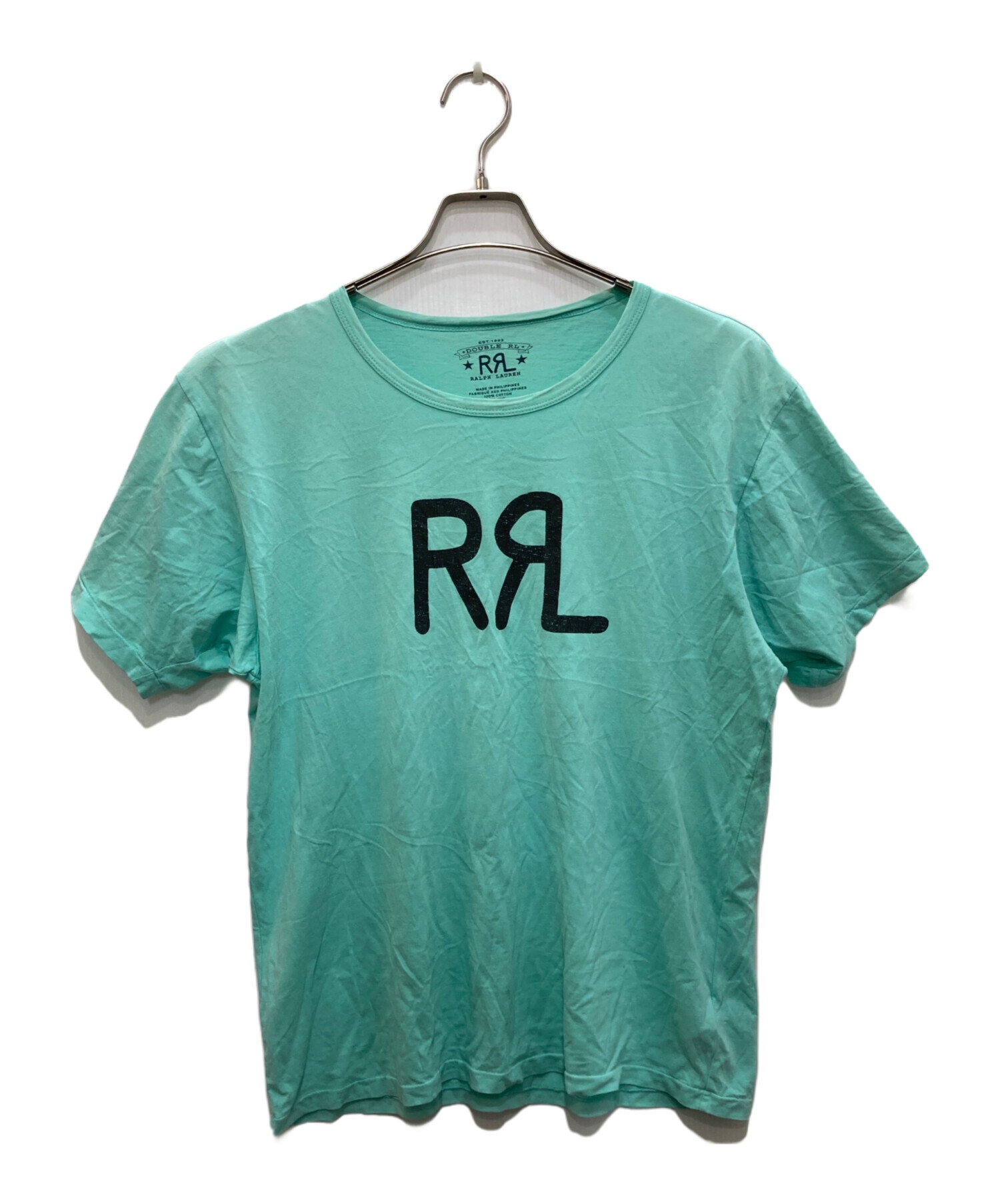 中古・古着通販】RRL (ダブルアール) ロゴTシャツ グリーン サイズ 