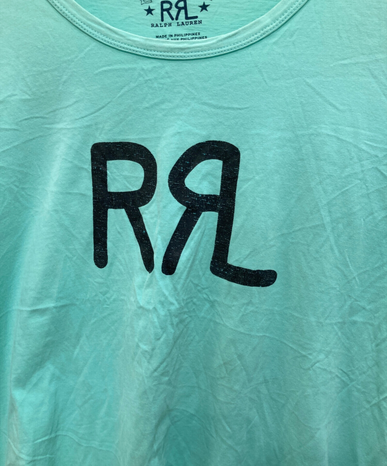 中古・古着通販】RRL (ダブルアール) ロゴTシャツ グリーン サイズ 