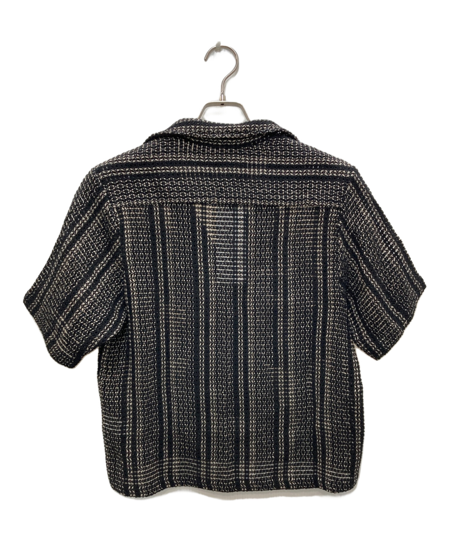 CMMN SWDN 半袖シャツ チェック柄 オープンカラー CMMN SWDN オープンカラー シャツ