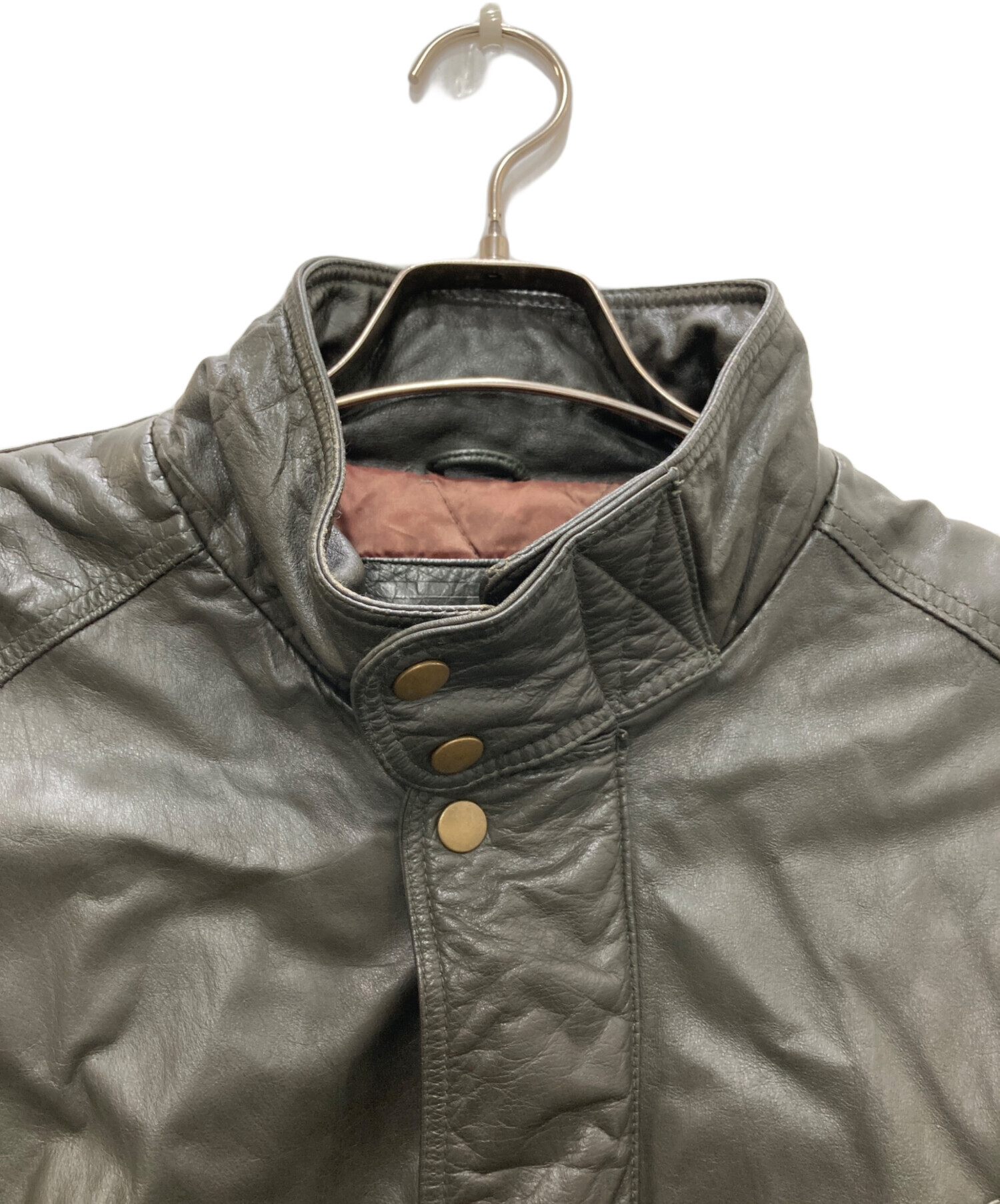 中古・古着通販】BACK LOT (バックロット) レザージャケット ブラウン 