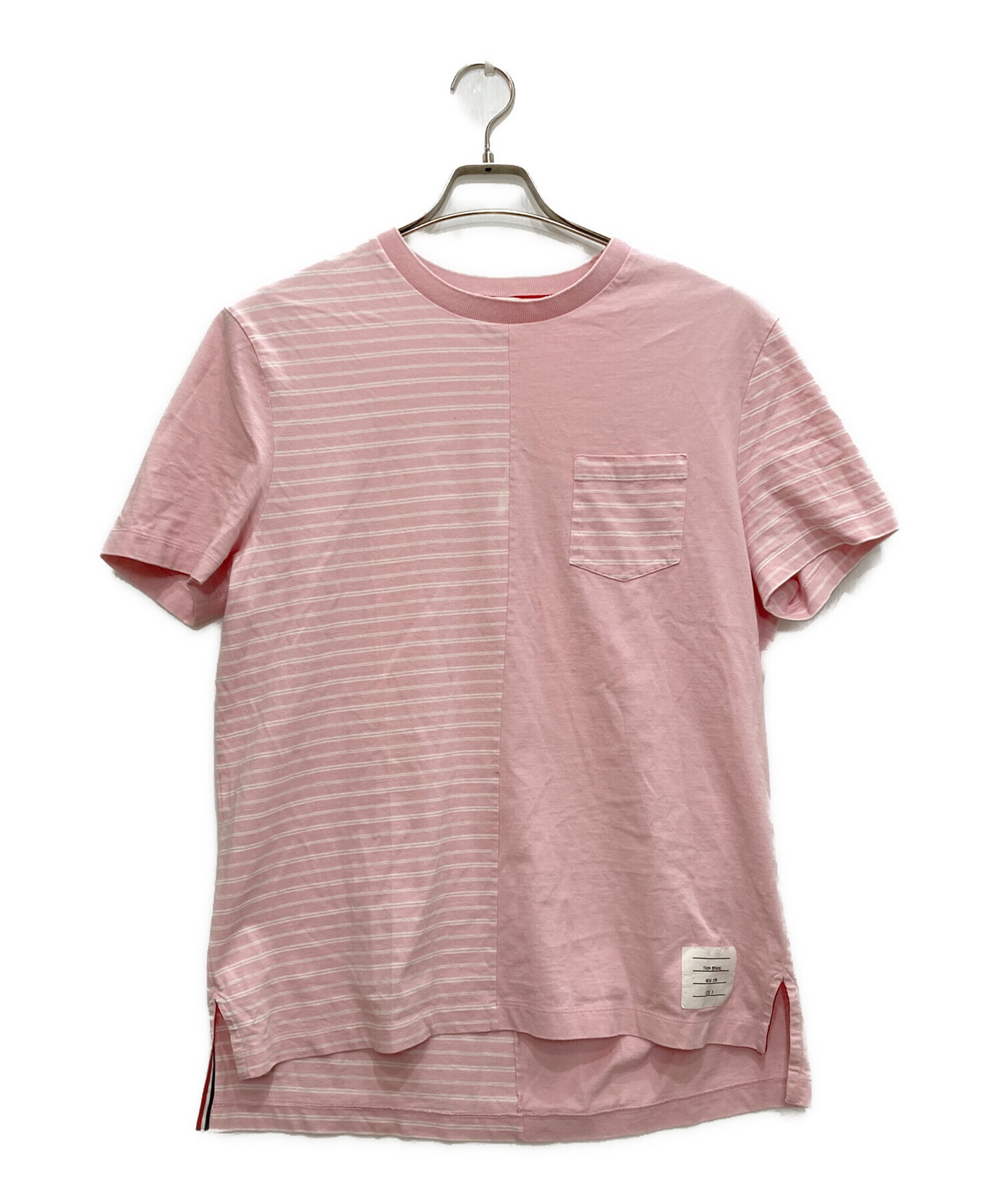 中古・古着通販】Thom Browne (トムブラウン) ボーダー切り替えTシャツ 