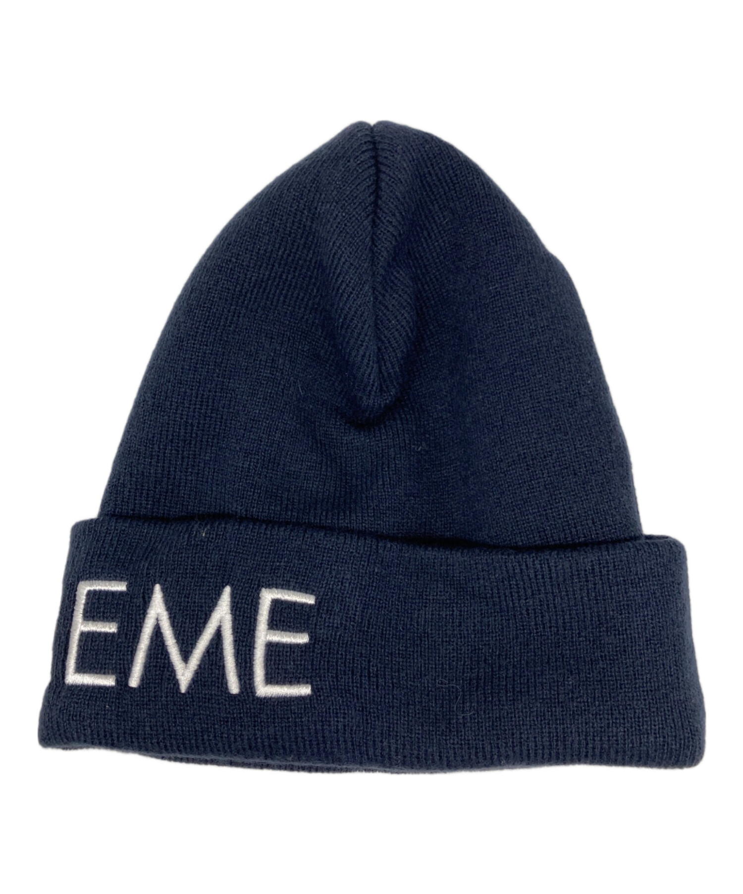 Supreme ニット帽 World Famous ネイビー　タグ付新品‼️ Supremeビーニー ボックスロゴニット帽 ネイビー正規品 新品 袋付き